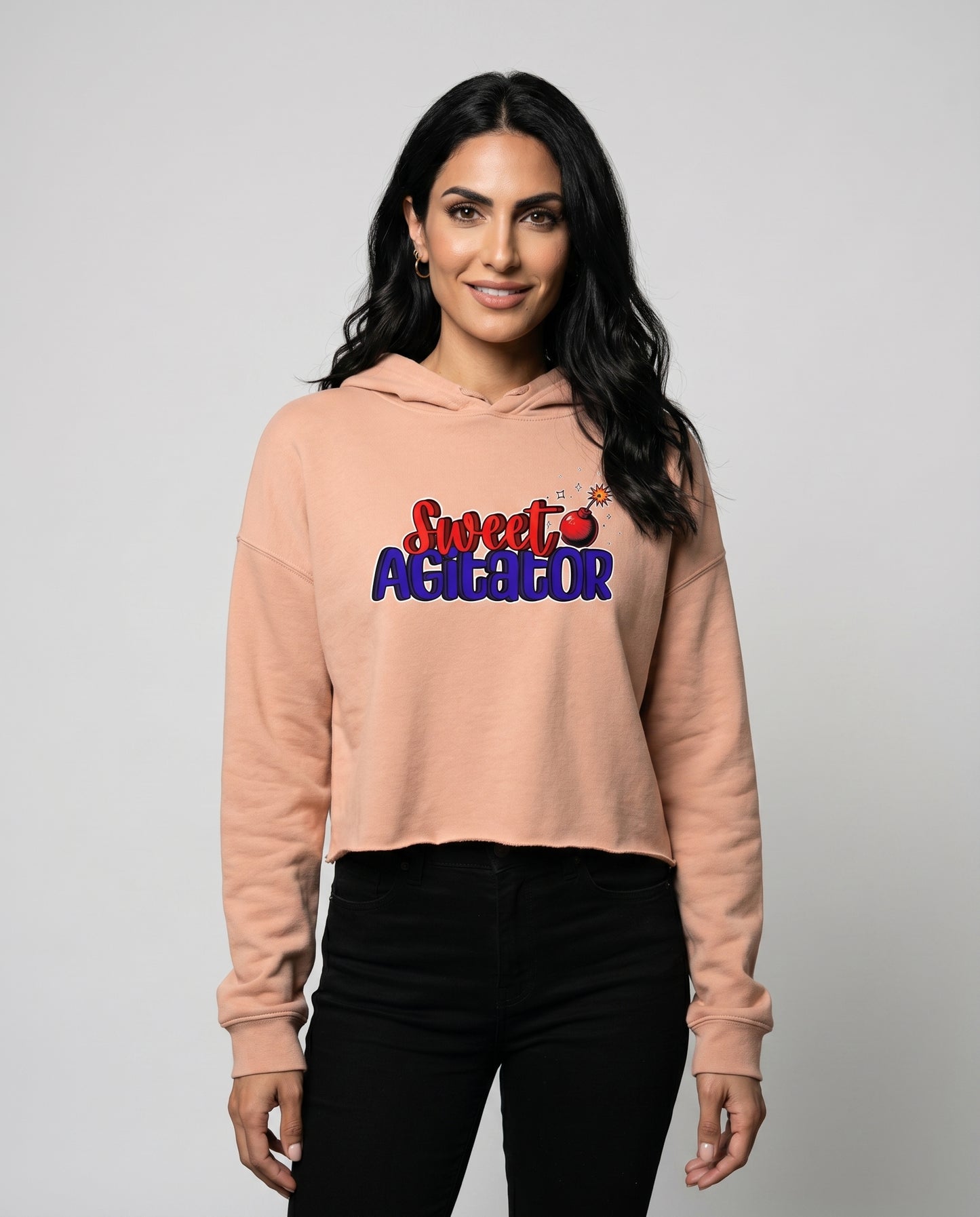 Sweet Agitator Dynamite Core Collection Crop Hoodie Casual Wear by Sweet Agitator