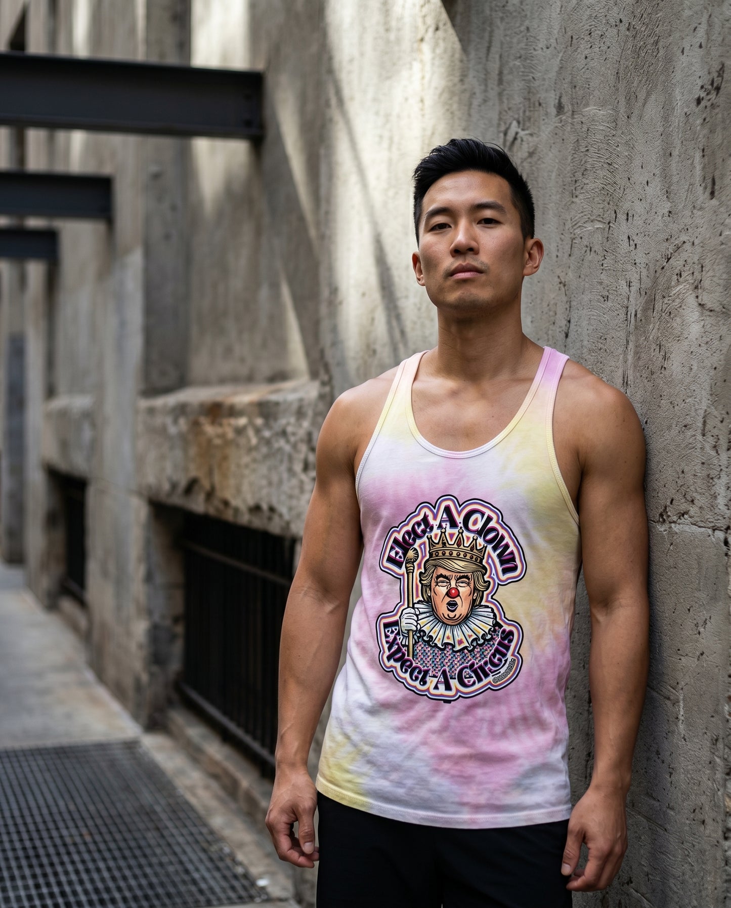Face the Clown Racerback Tank by Printify