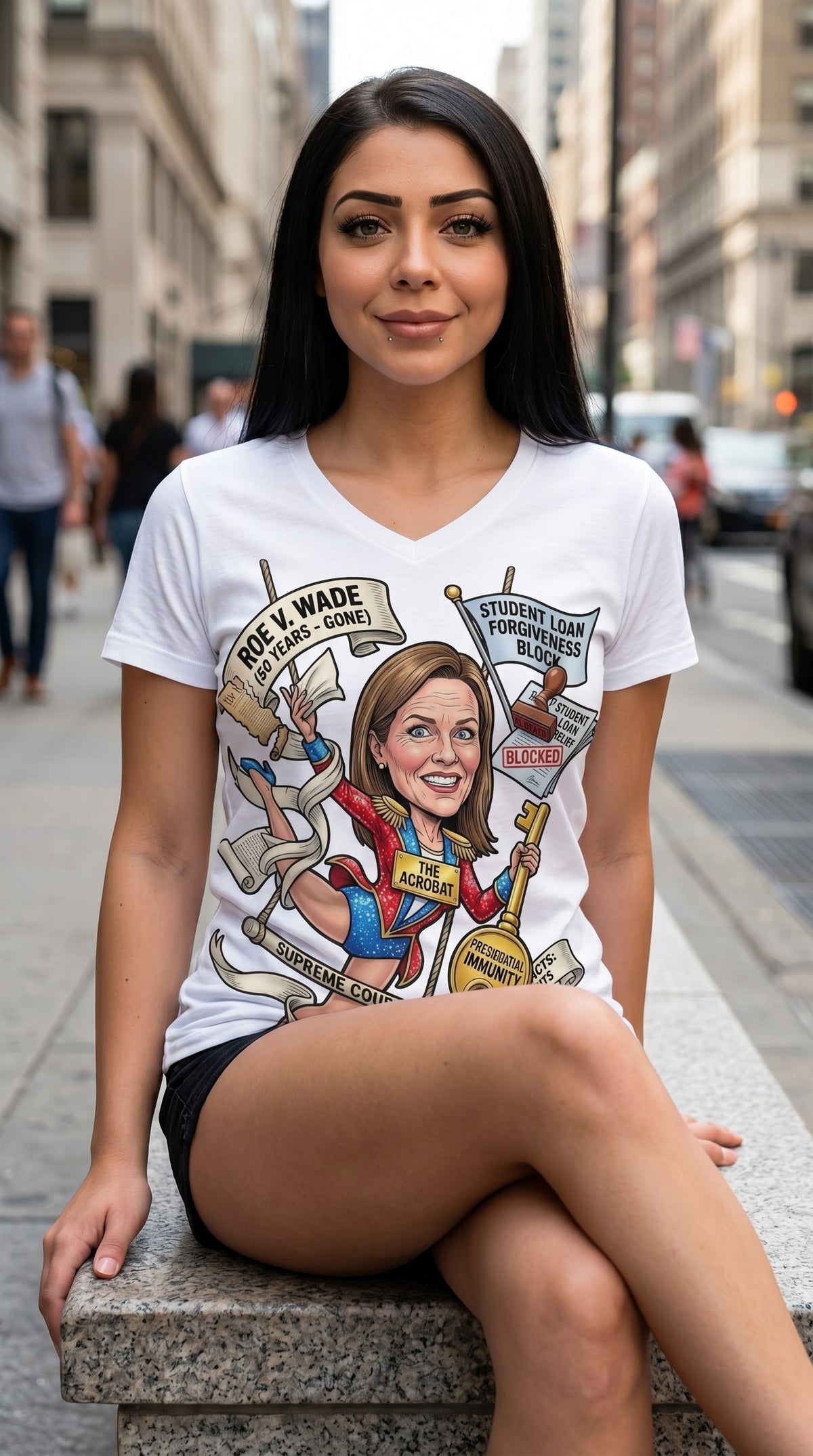 The Acrobat — Episode 1 Women's V-Neck Tee by Sweet Agitator
