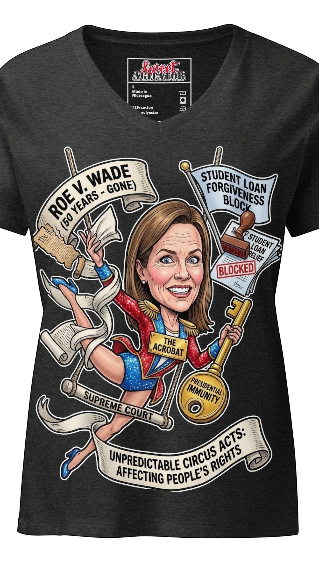 The Acrobat — Episode 1 Women's V-Neck Tee by Sweet Agitator
