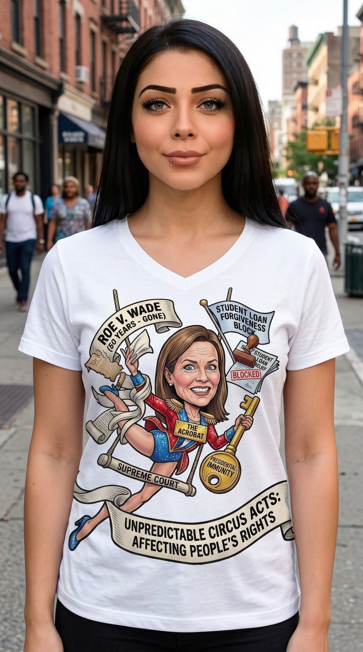 The Acrobat — Episode 1 Women's V-Neck Tee by Sweet Agitator