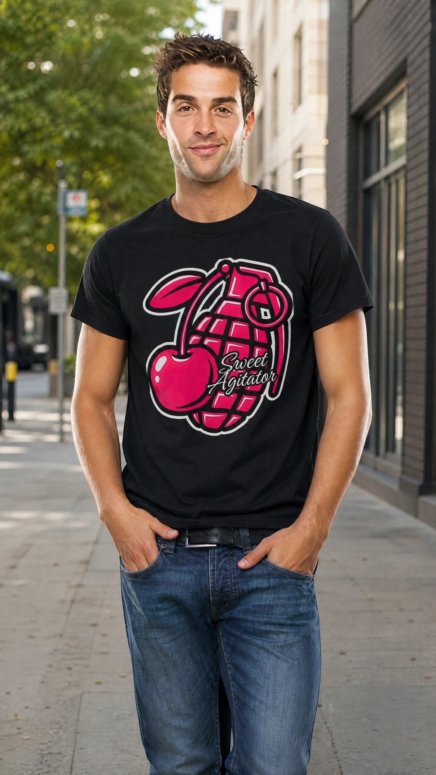 Sweet Agitator Classic Jersey Tee — Unisex by Printify