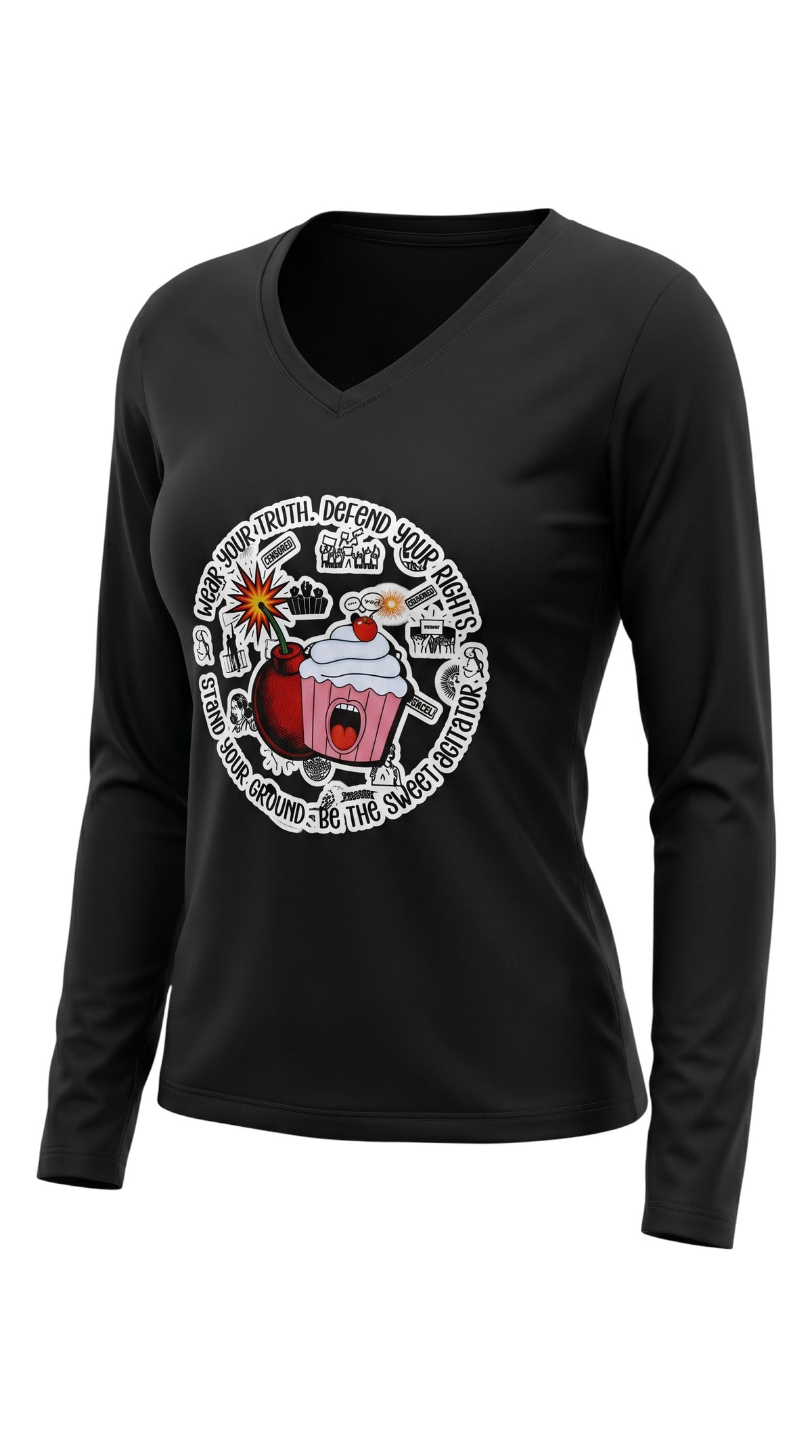 Wear Your Truth V-Neck Tee by Sweet Agitator