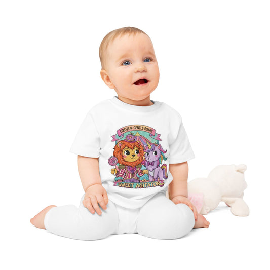 Circus of Gentle Roars Graphic Baby T Shirt Sweet Agitator NB 0-3M by Printify