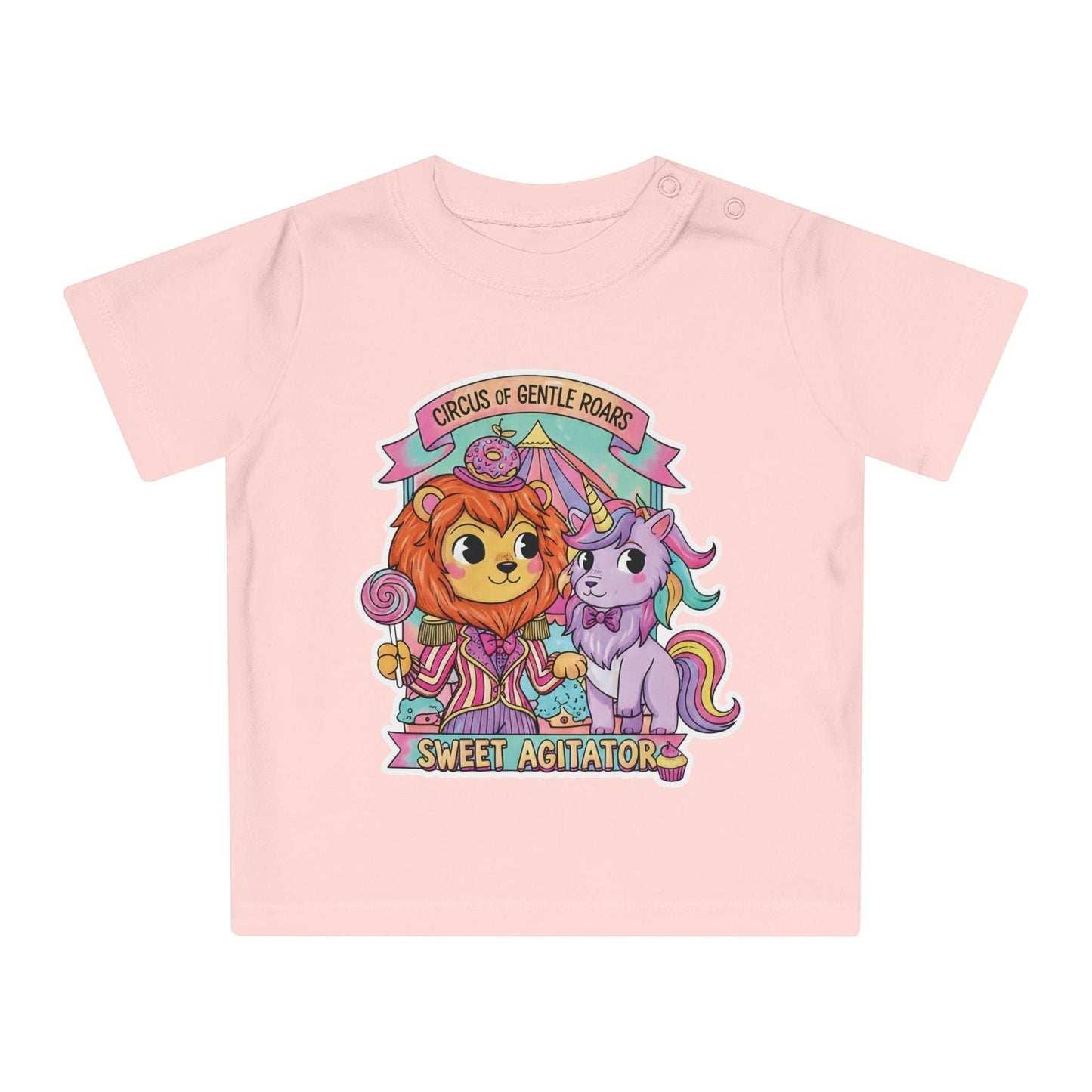 Circus of Gentle Roars Graphic Baby T Shirt Sweet Agitator NB 0-3M by Printify