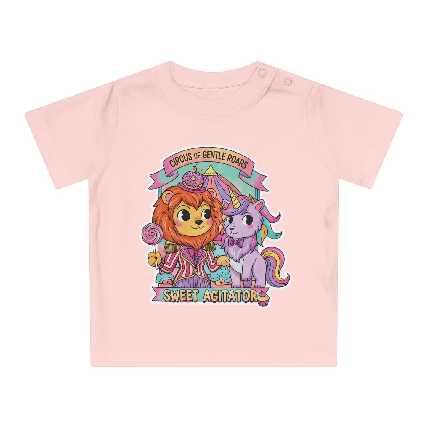 Circus of Gentle Roars Graphic Baby T Shirt Sweet Agitator NB 0-3M by Printify