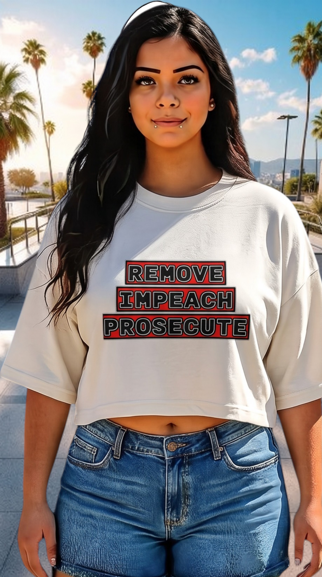 Cancel The Trump Administration Cropped Tee Heavyweight Cotton by Sweet Agitator