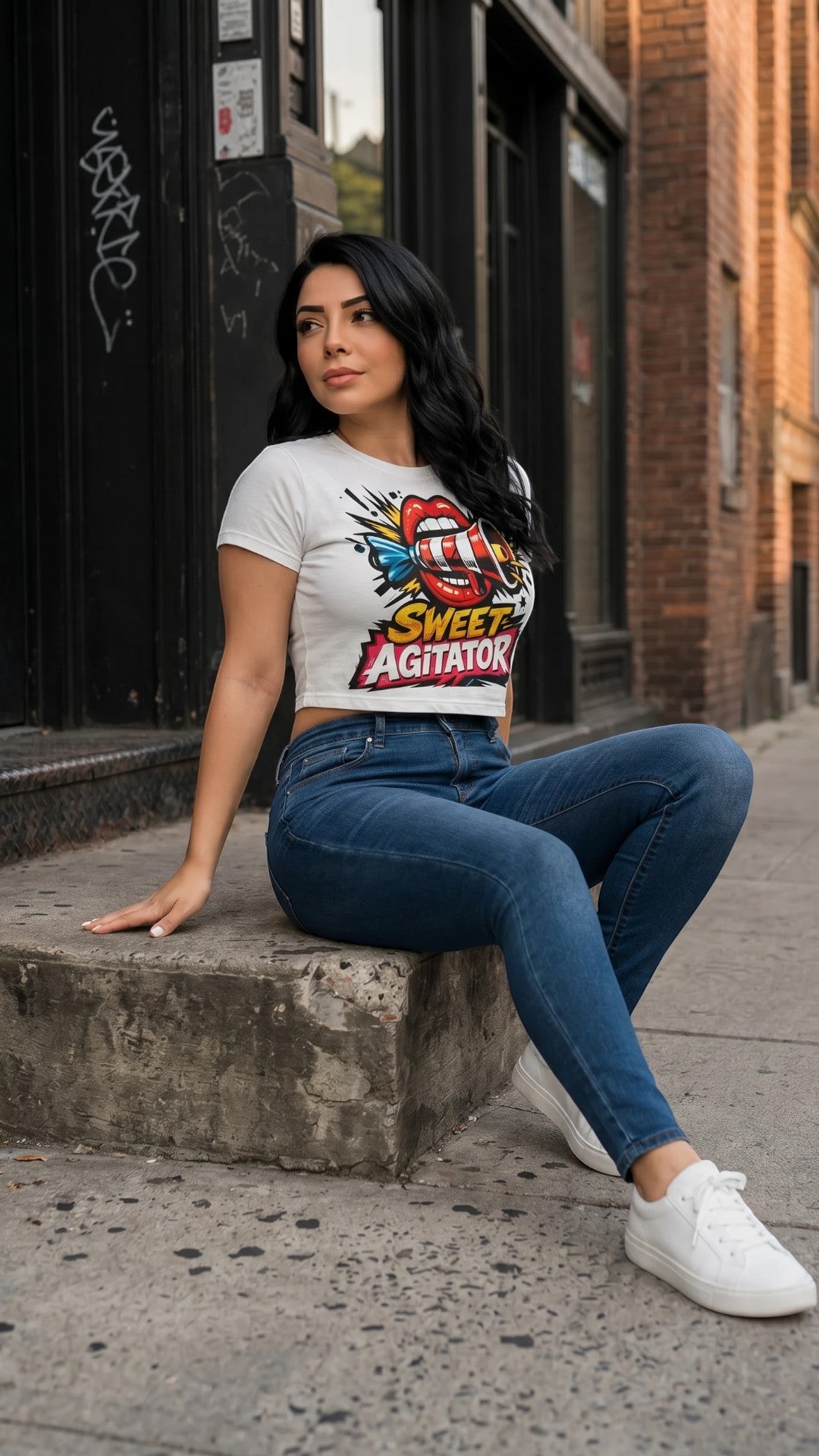 The Soft Circus Crop Tee — All-Over Edition by Sweet Agitator