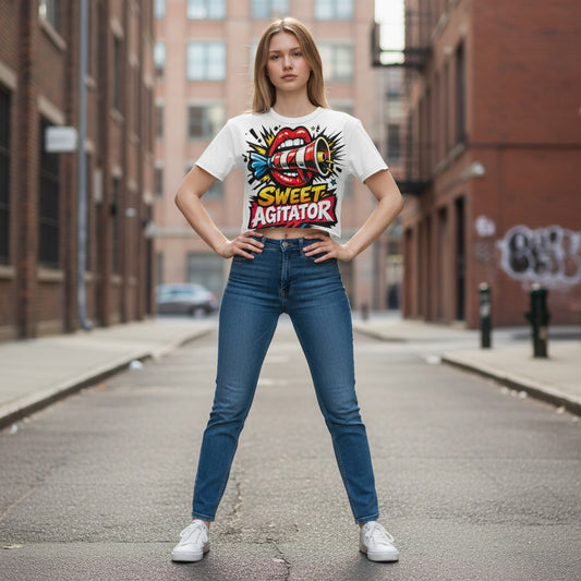 The Soft Circus Crop Tee — All-Over Edition by Sweet Agitator