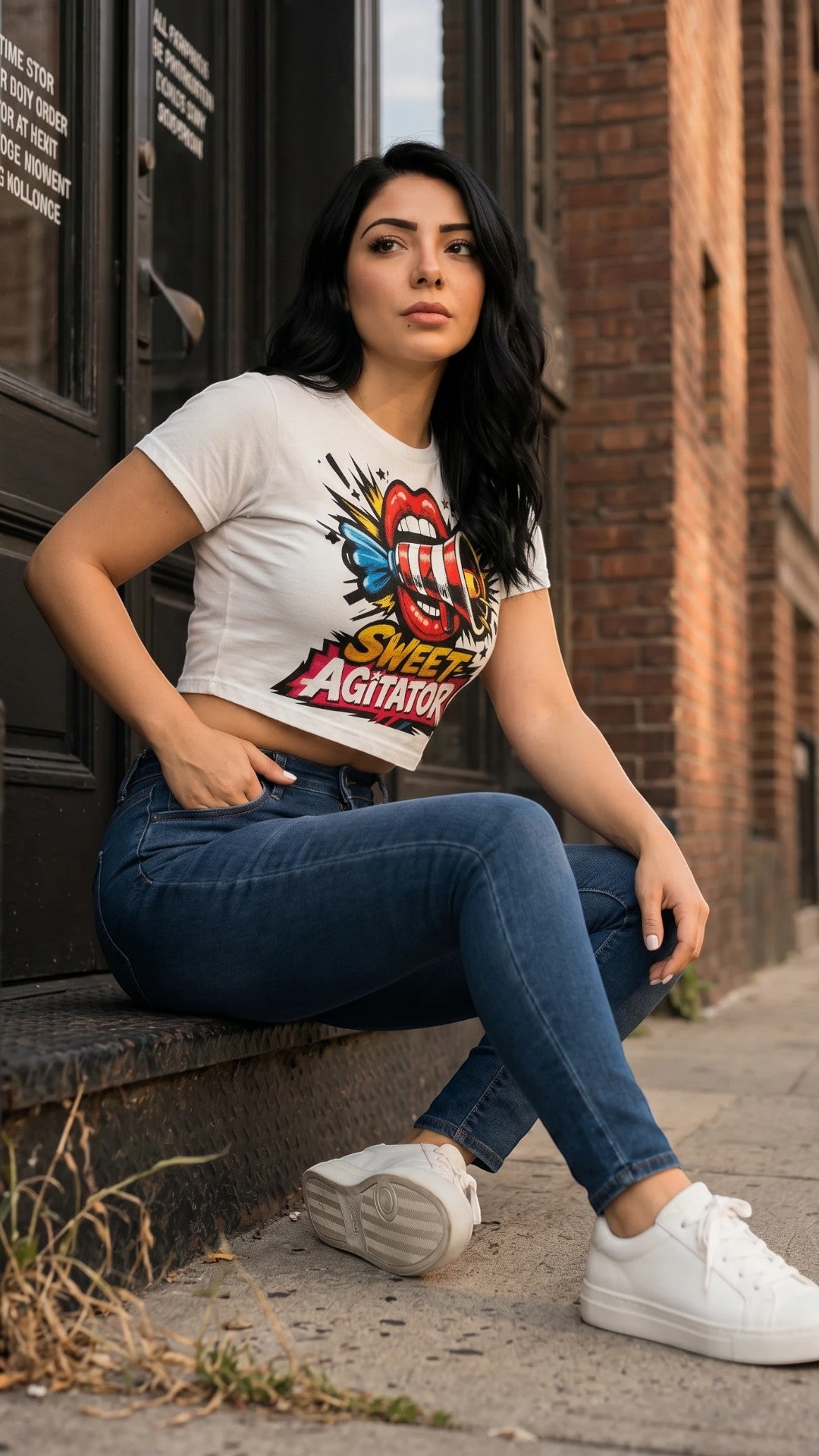 The Soft Circus Crop Tee — All-Over Edition by Sweet Agitator