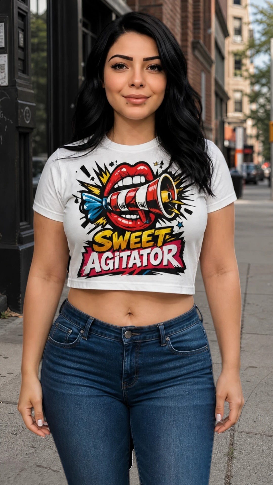 The Soft Circus Crop Tee — All-Over Edition by Sweet Agitator