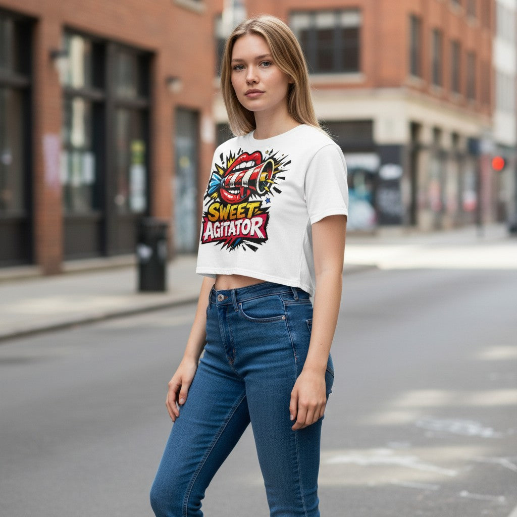 The Soft Circus Crop Tee — All-Over Edition by Sweet Agitator