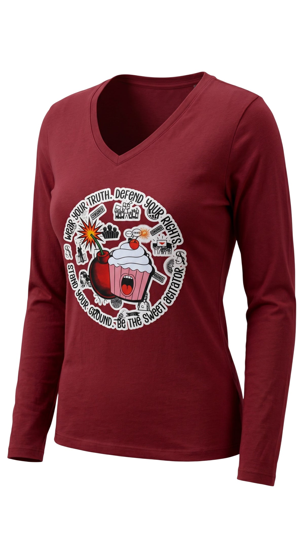 Wear Your Truth V-Neck Tee by Sweet Agitator