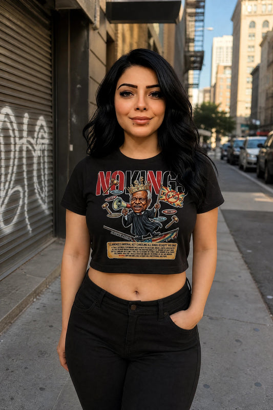 No King Trump Graphic Crop Top T-Shirt by Sweet Agitator