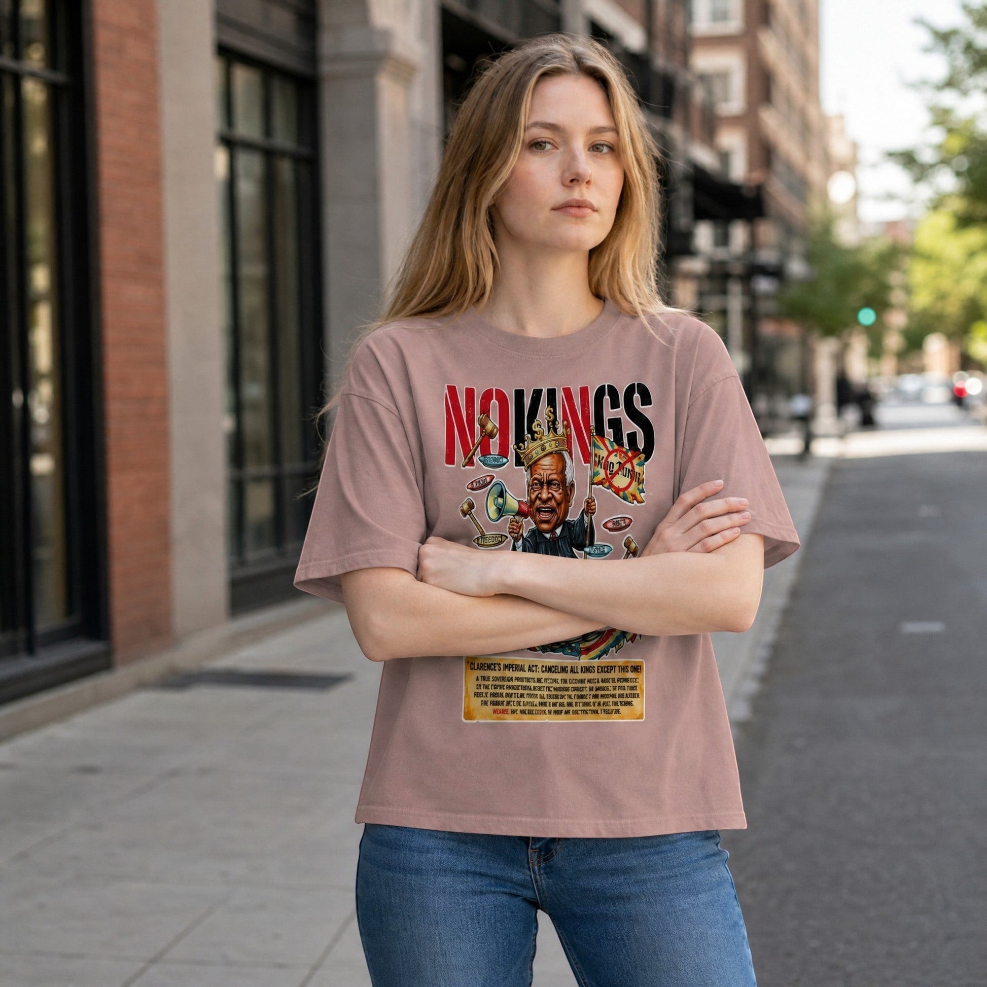 No King Trump Graphic Crop Top T-Shirt by Sweet Agitator