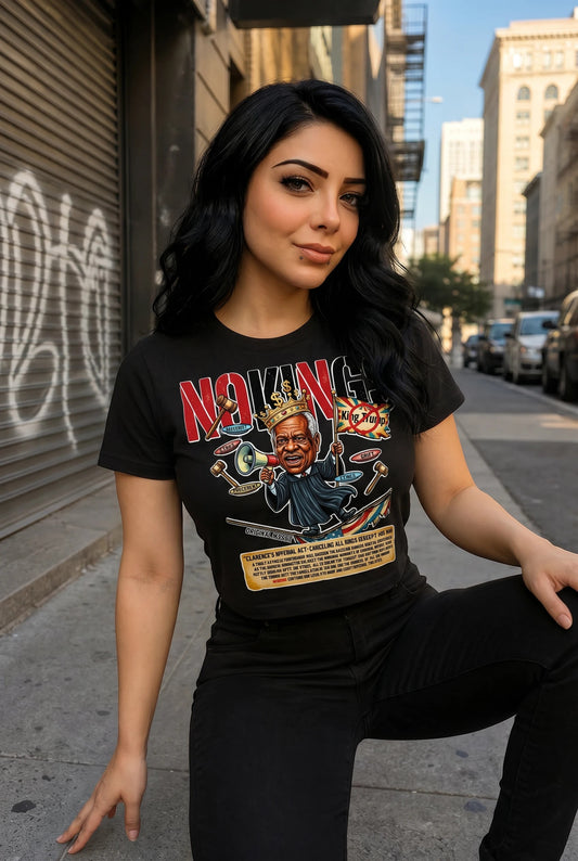 No King Trump Graphic Crop Top T-Shirt by Sweet Agitator