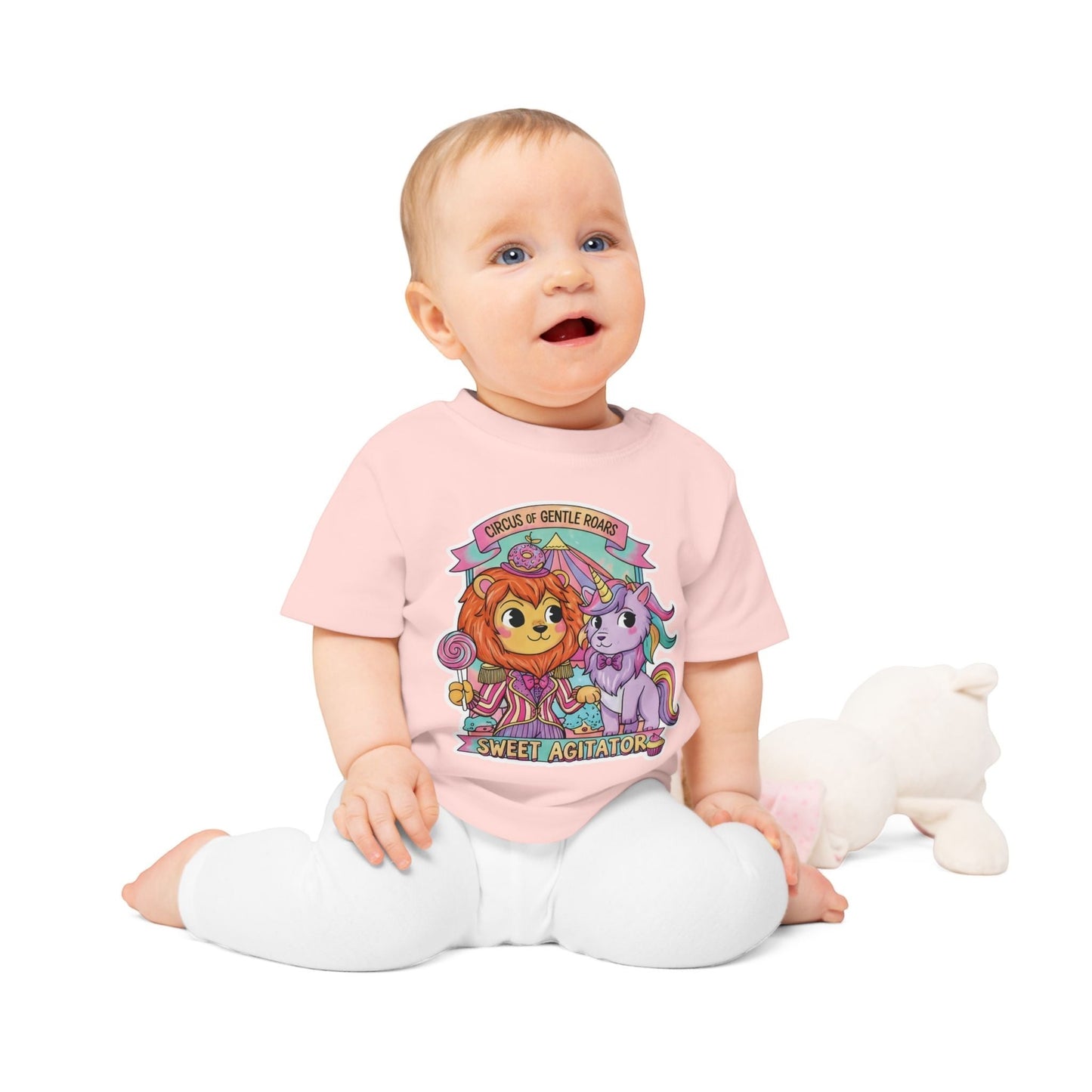 Circus of Gentle Roars Graphic Baby T Shirt Sweet Agitator NB 0-3M by Printify
