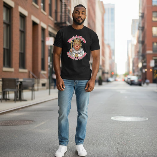 Wear A Crown Graphic Tee Political Parody Shirt With Bold Illustration by Printify