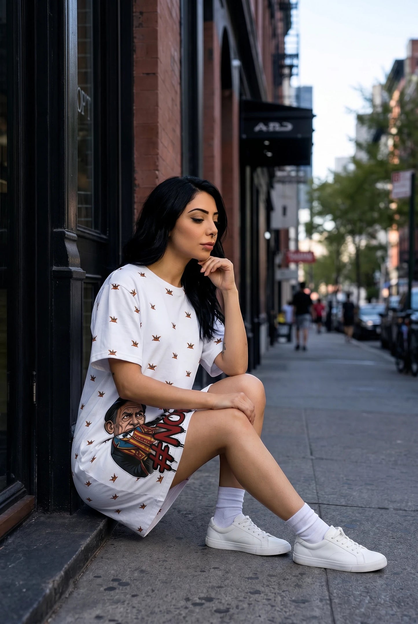 No Kings — Alito Edition Protest T-Shirt Dress by Sweet Agitator