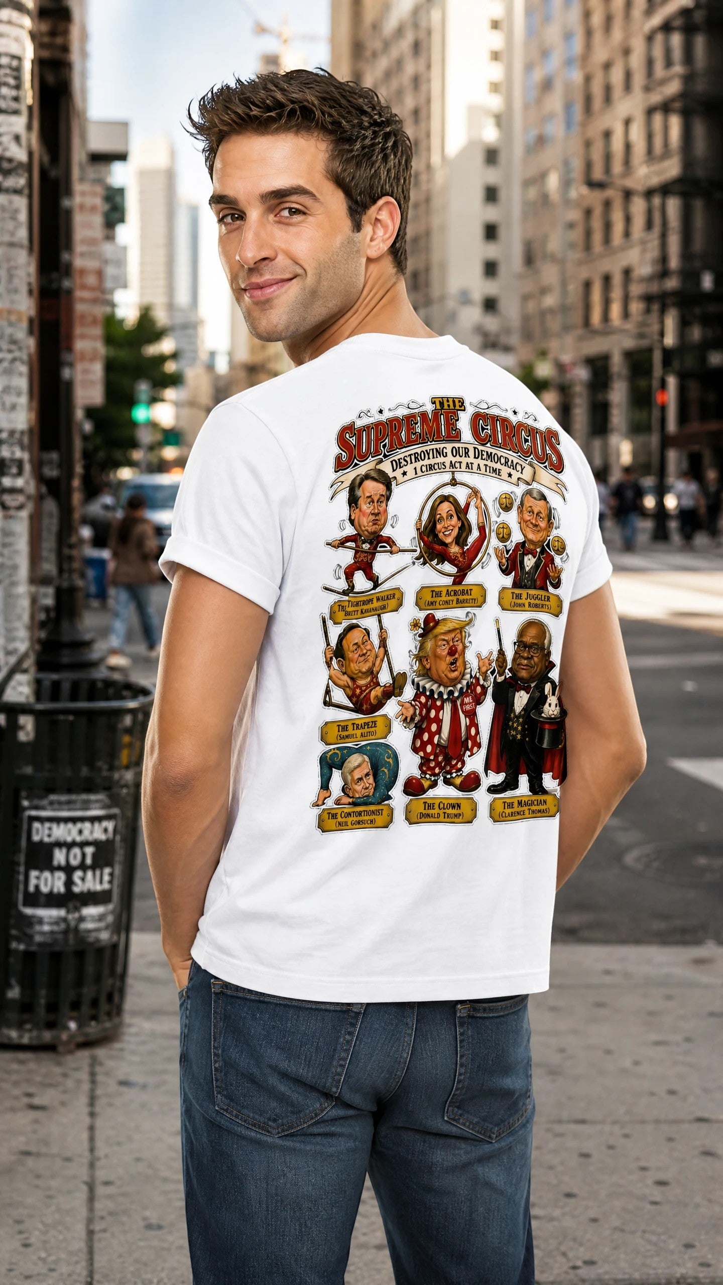 Supreme Circus 1 Act At A Time Short Sleeve Tee For Men Everyday Wear by Sweet Agitator