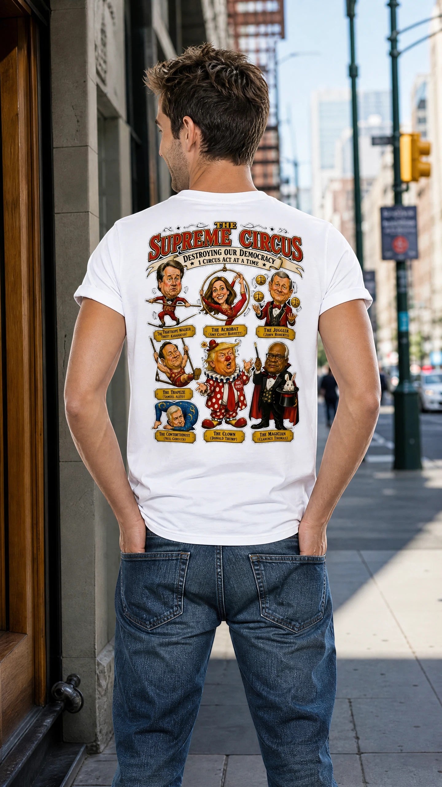 Supreme Circus 1 Act At A Time Short Sleeve Tee For Men Everyday Wear by Sweet Agitator