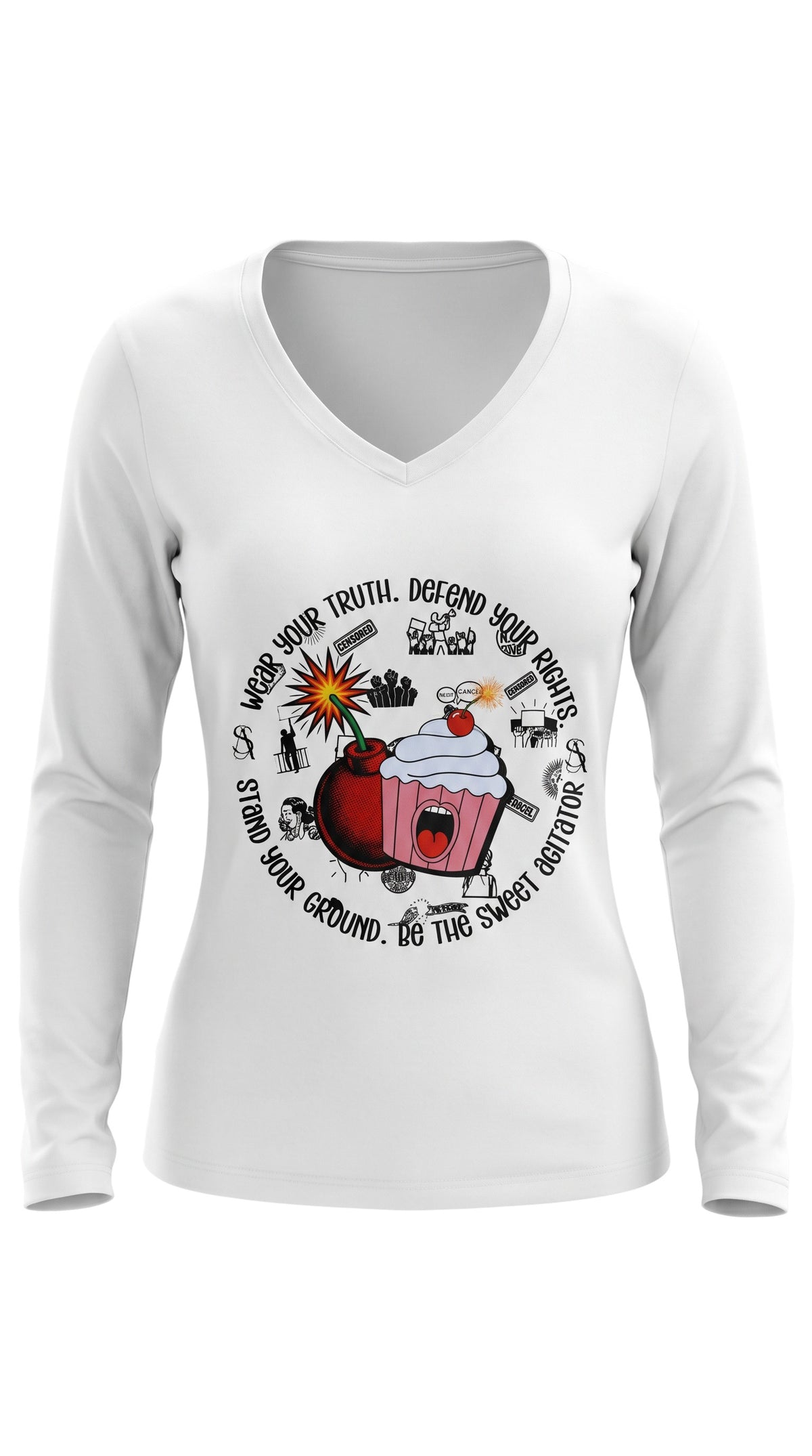 Wear Your Truth V-Neck Tee by Sweet Agitator
