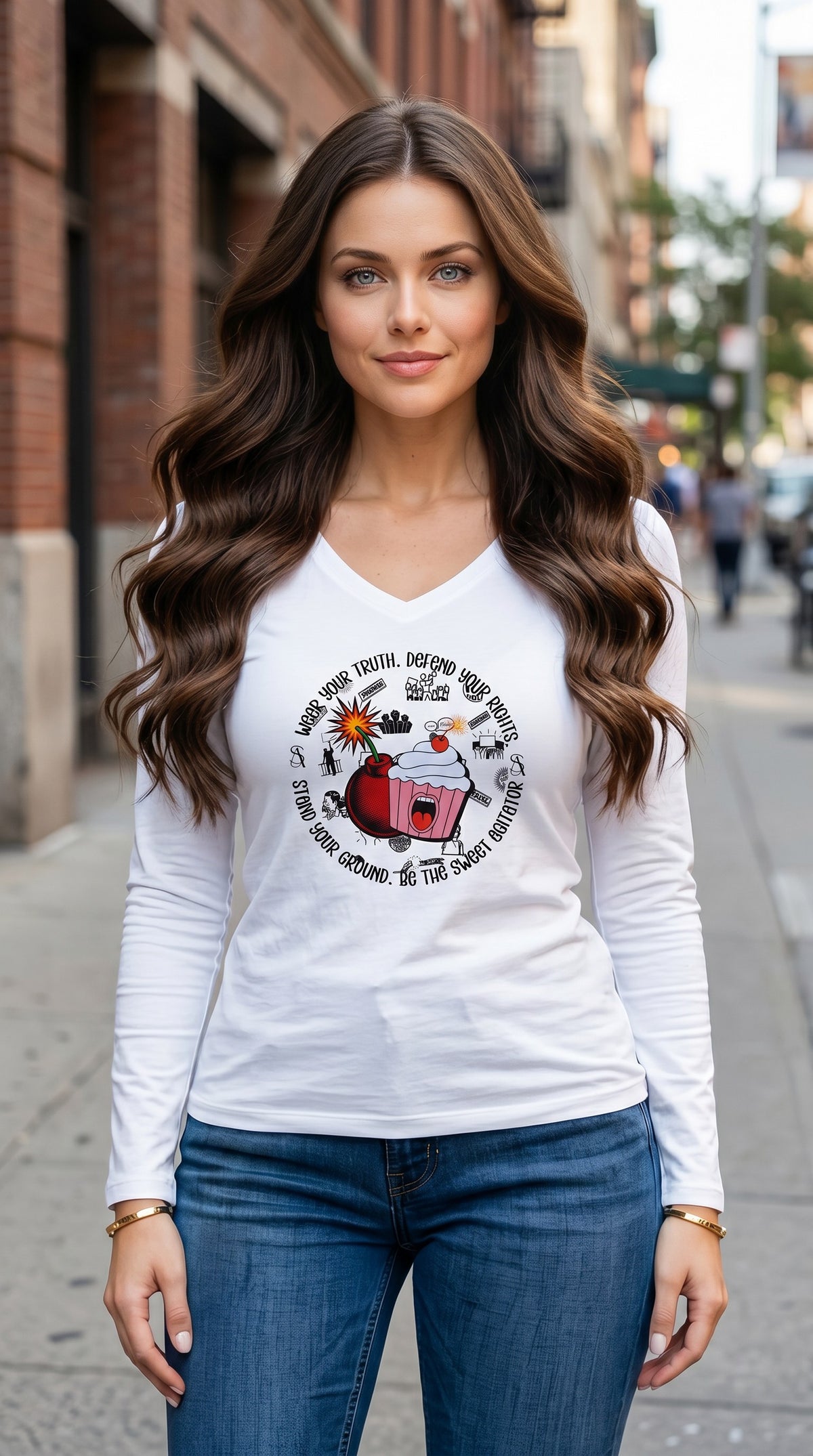 Wear Your Truth V-Neck Tee by Sweet Agitator