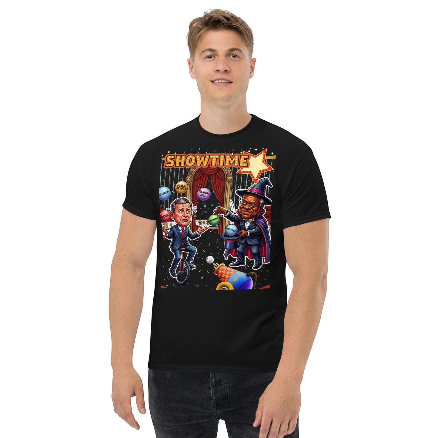 Justice Roberts & Clarence Juggling Act T-Shirt by Sweet Agitator