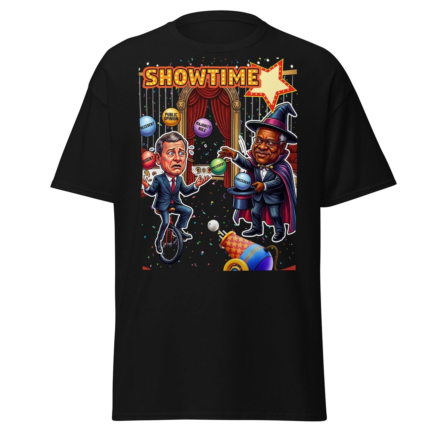 Justice Roberts & Clarence Juggling Act T-Shirt by Sweet Agitator