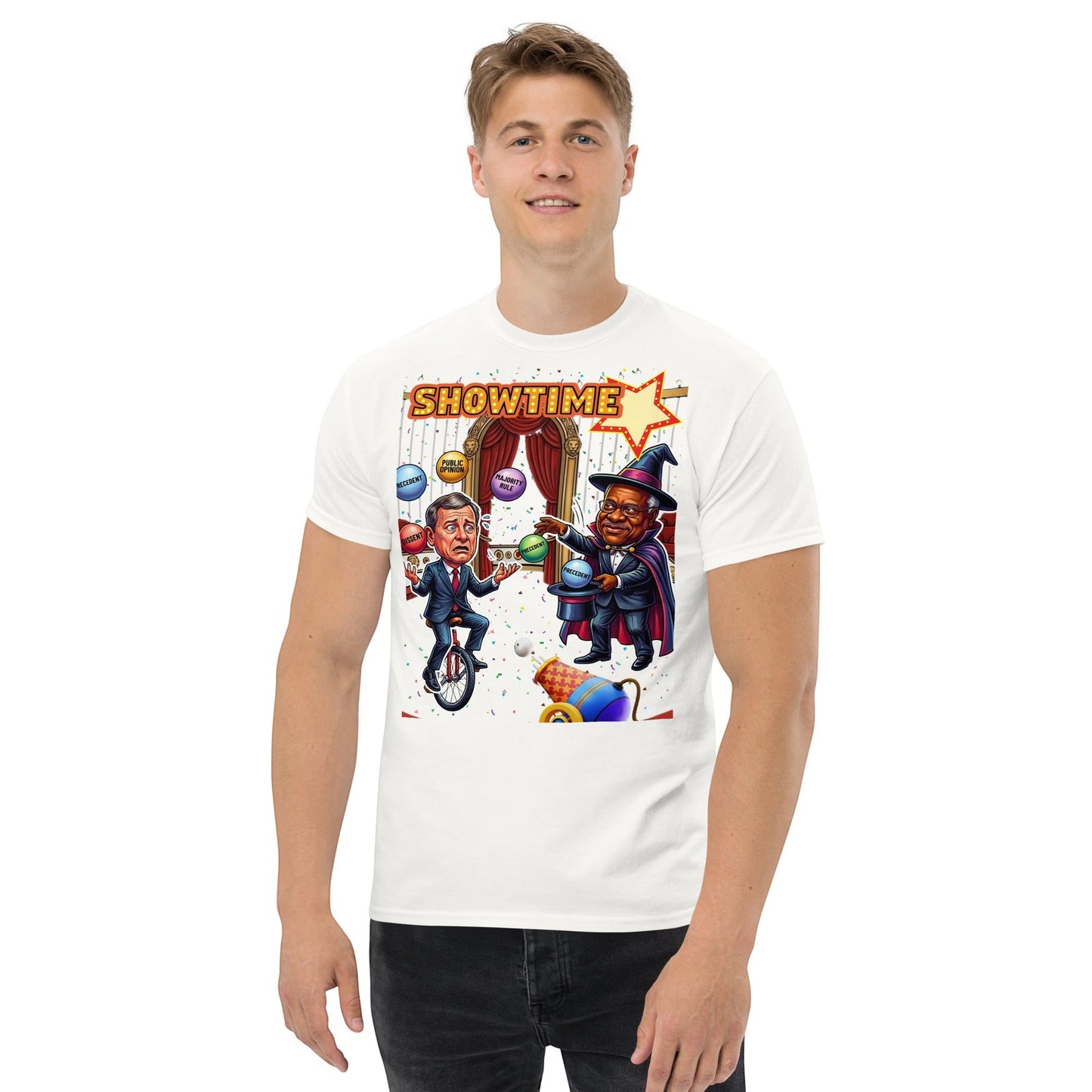 Justice Roberts & Clarence Juggling Act T-Shirt by Sweet Agitator
