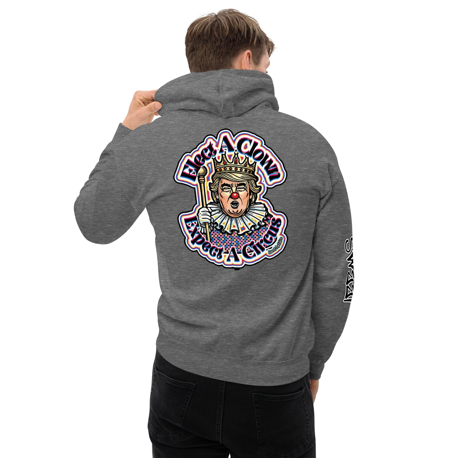 Elect as clown + Sleeves Hoodie by Sweet Agitator