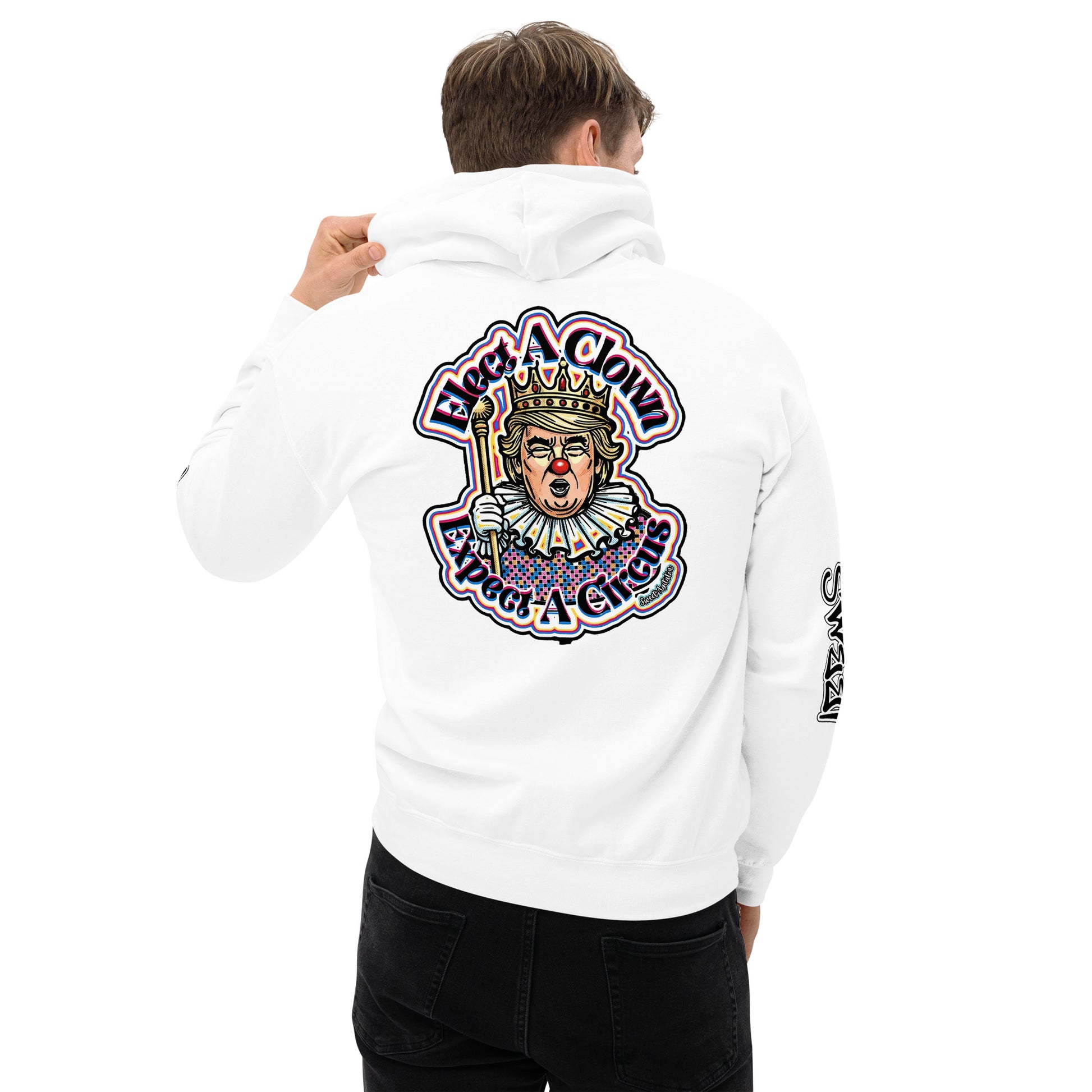 Elect as clown + Sleeves Hoodie by Sweet Agitator