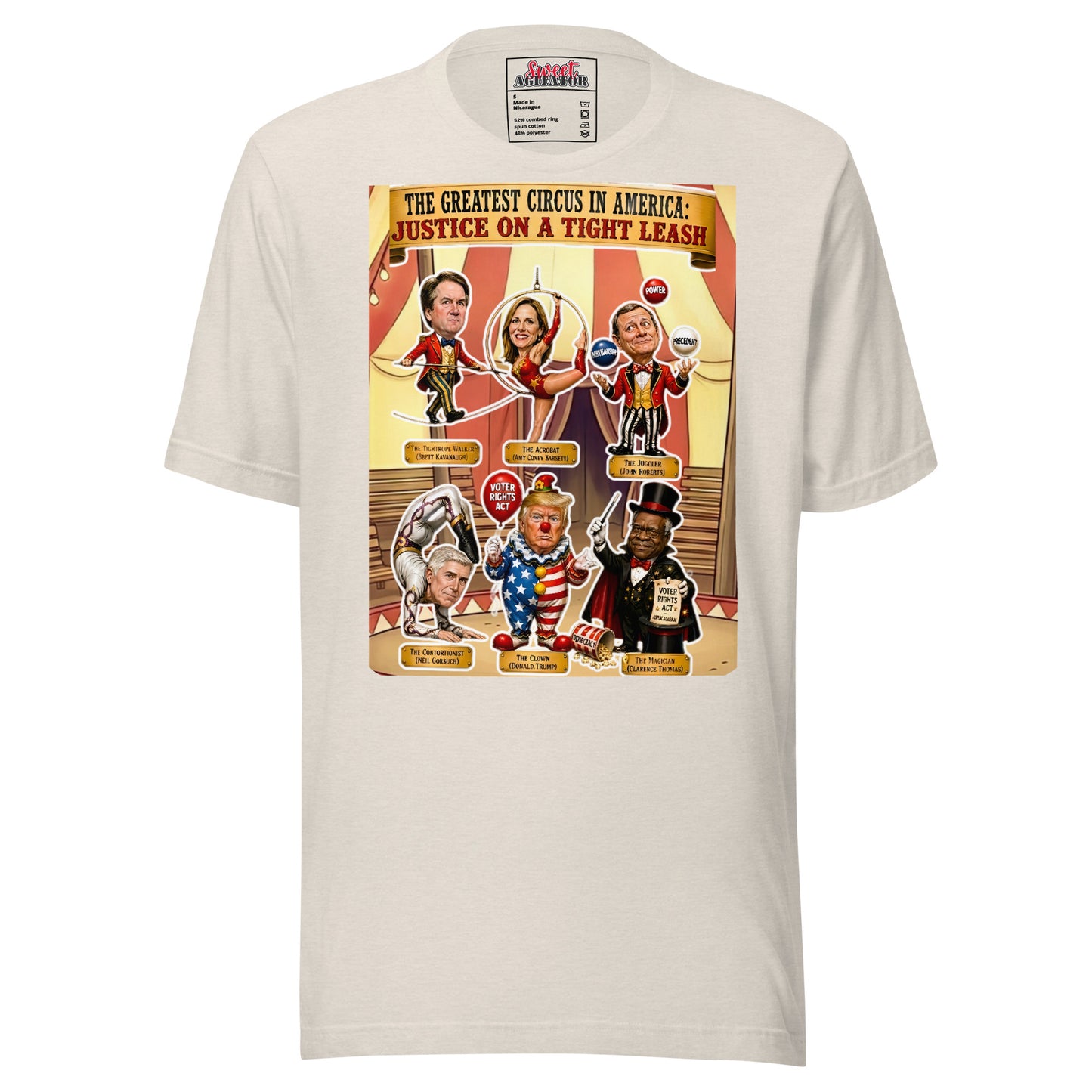 JUSTICE ON A TIGHTROPE TSHIRT by Sweet Agitator