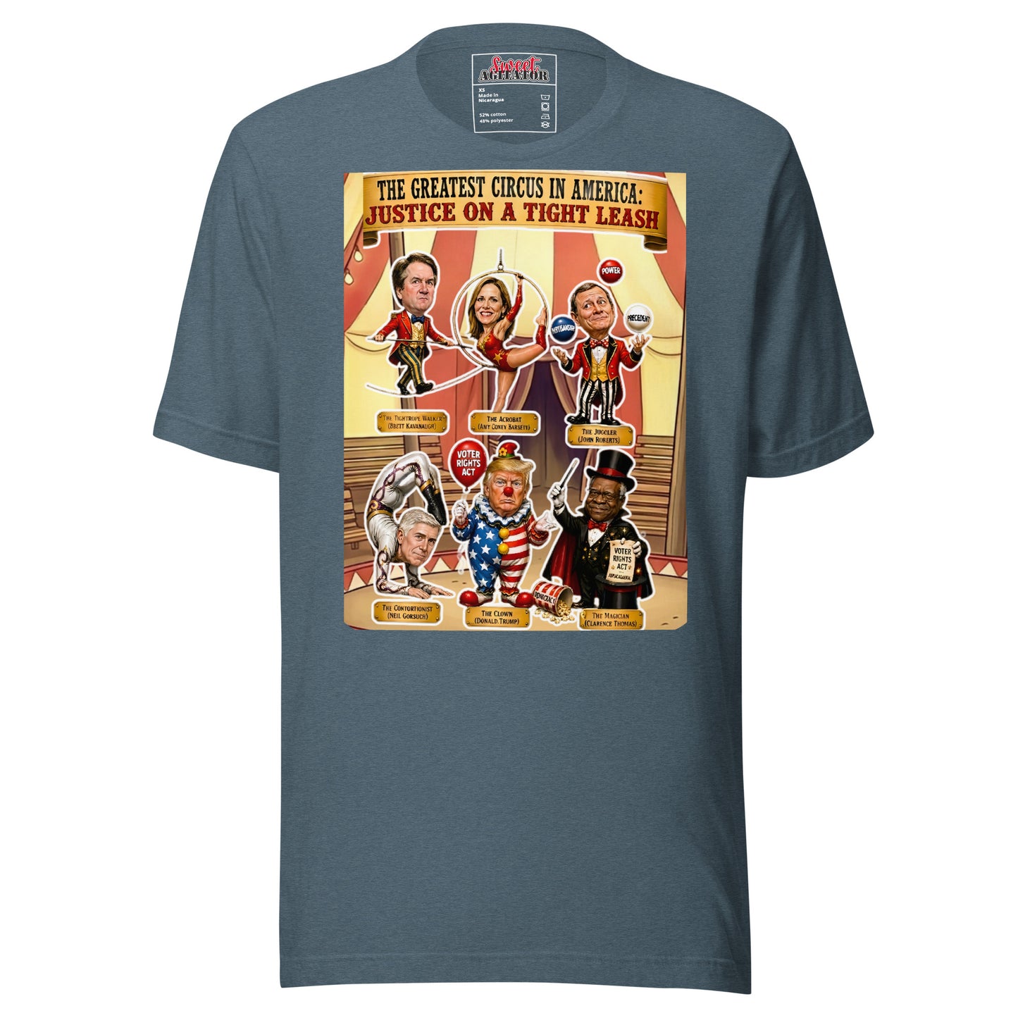 JUSTICE ON A TIGHTROPE TSHIRT by Sweet Agitator