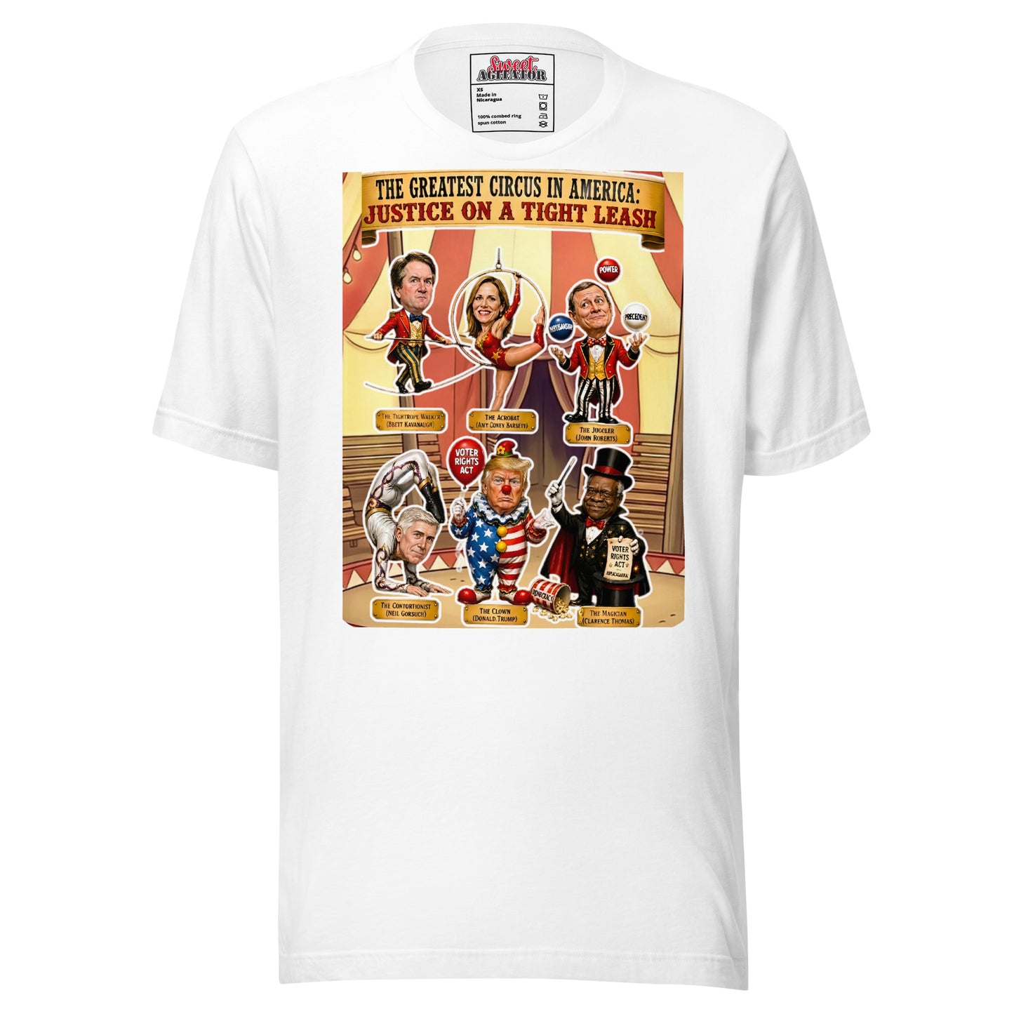 JUSTICE ON A TIGHTROPE TSHIRT by Sweet Agitator