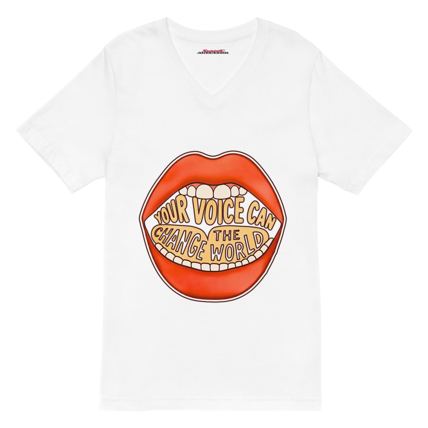 Unisex Short Sleeve V-Neck T-Shirt by Sweet Agitator