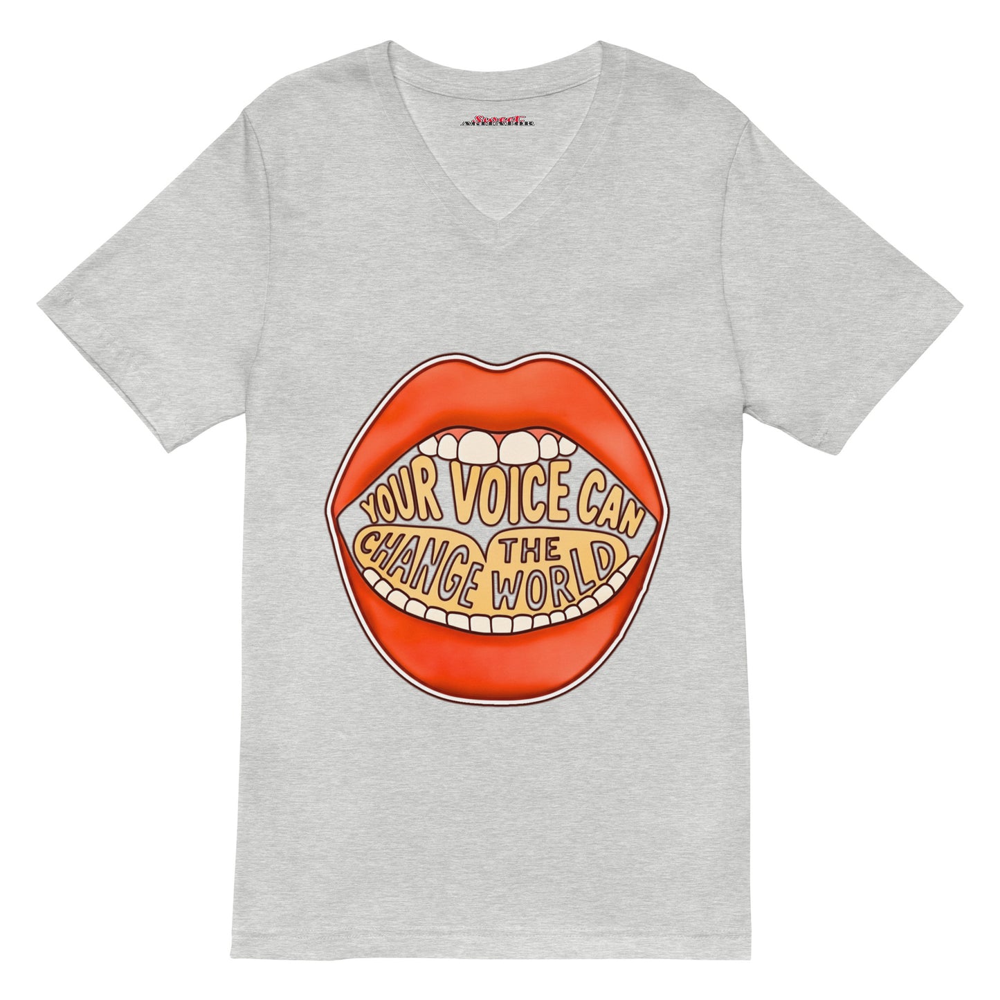 Unisex Short Sleeve V-Neck T-Shirt by Sweet Agitator