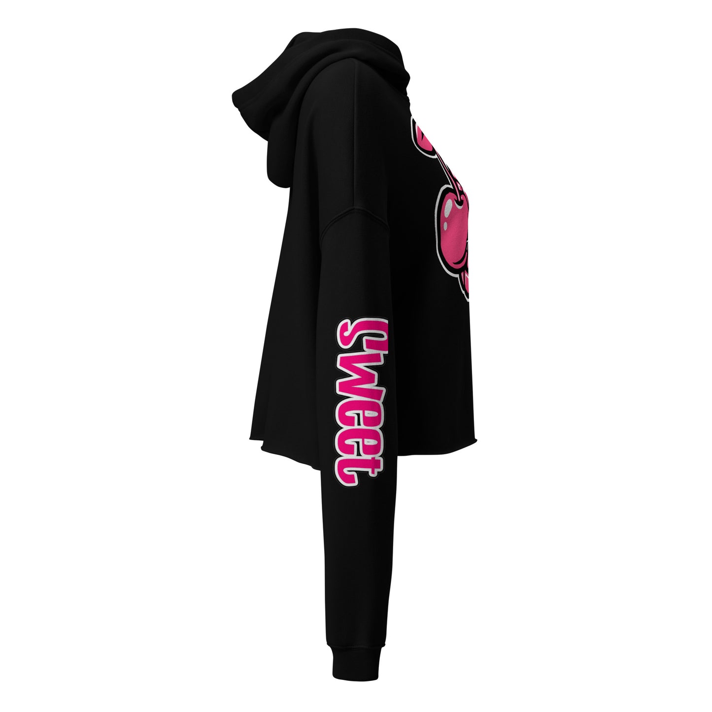 She Doesn't Quit Cherry Granade Cropped Hoodie by Sweet Agitator