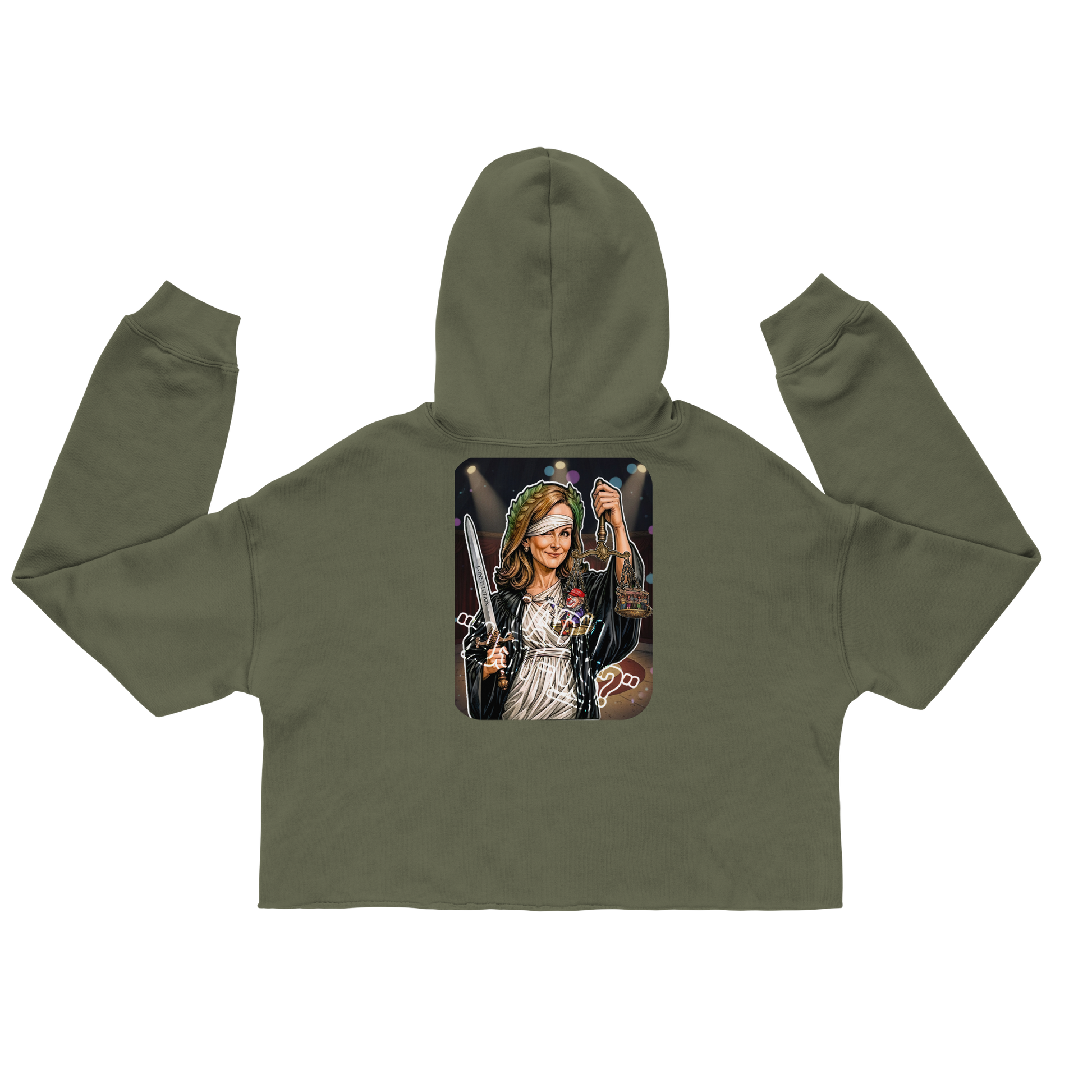 Justice or Just-Us? Crop Hoodie by Sweet Agitator
