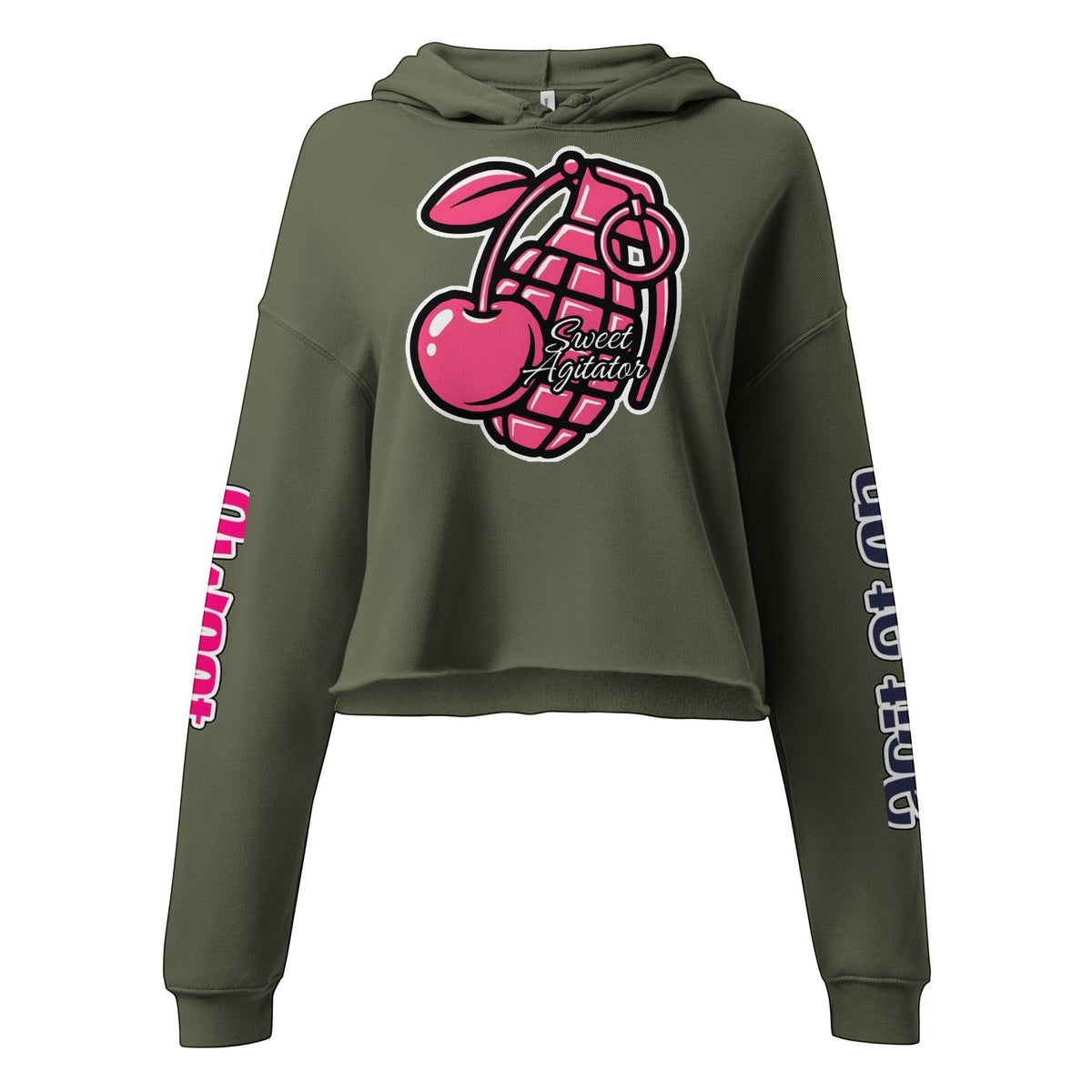 She Doesn't Quit — Cherry Grenade Crop Hoodie by Sweet Agitator