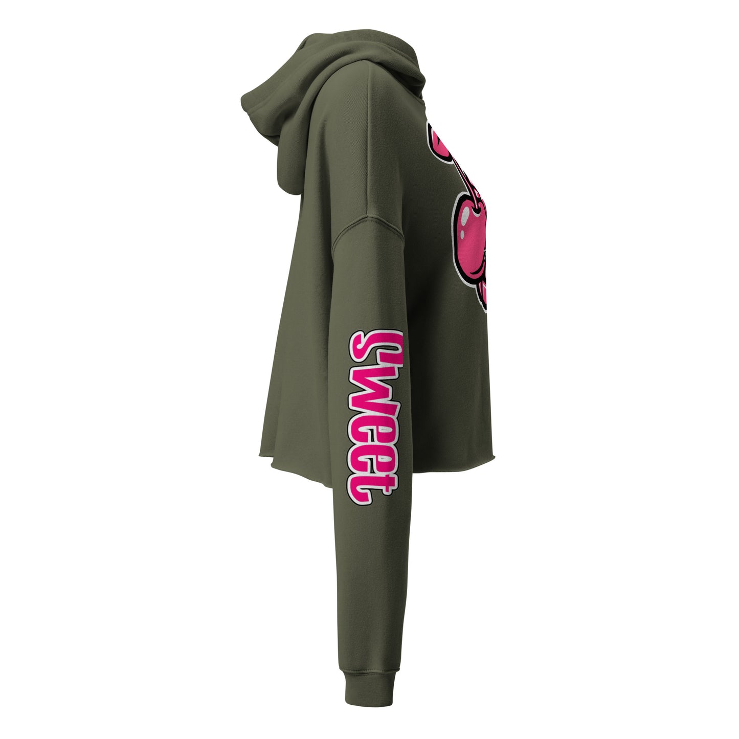 She Doesn't Quit Cherry Granade Cropped Hoodie by Sweet Agitator