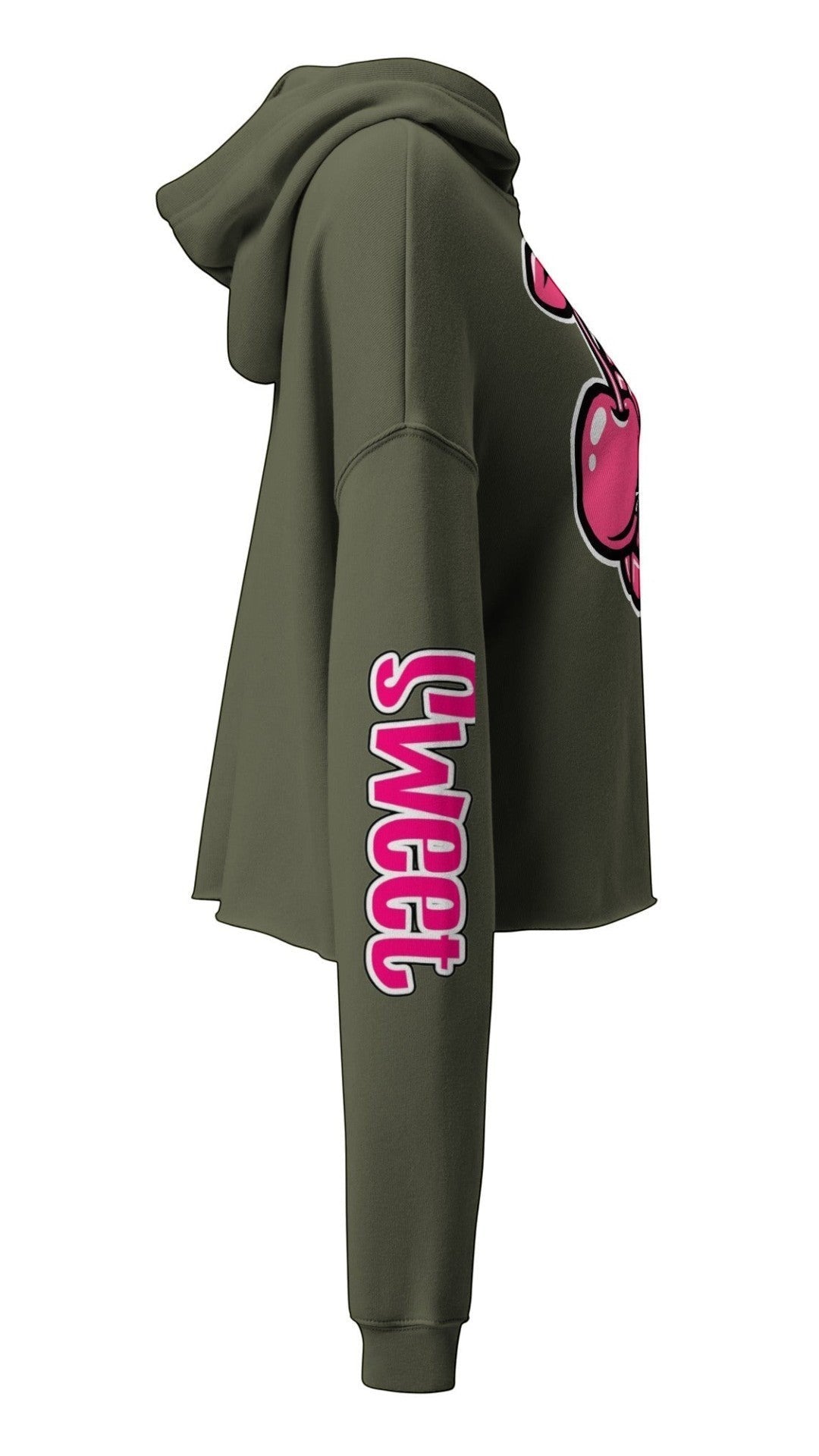 She Doesn't Quit — Cherry Grenade Crop Hoodie by Sweet Agitator