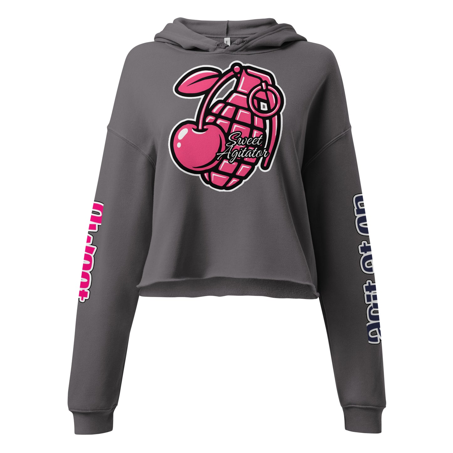 She Doesn't Quit Cherry Granade Cropped Hoodie by Sweet Agitator