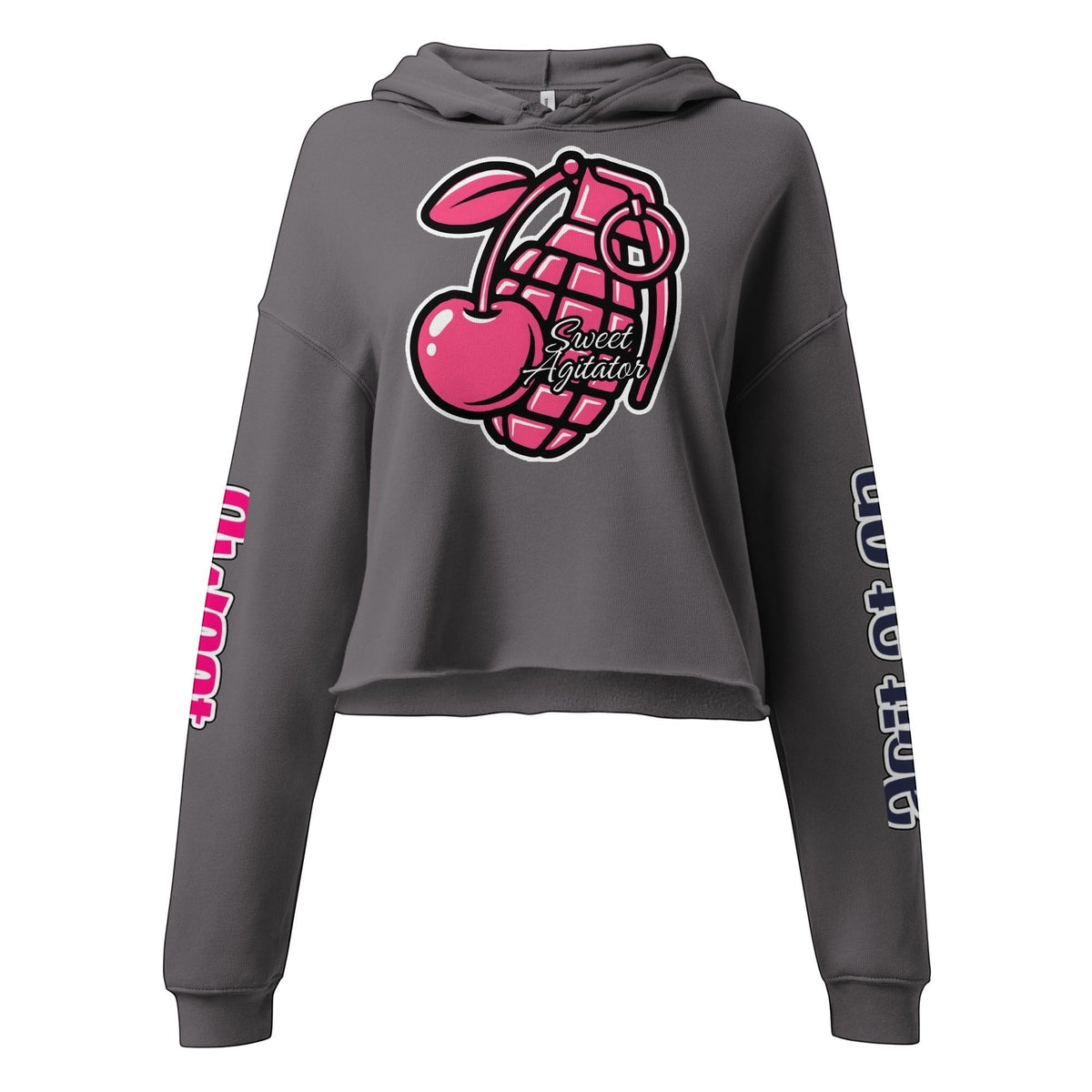 She Doesn't Quit — Cherry Grenade Crop Hoodie by Sweet Agitator
