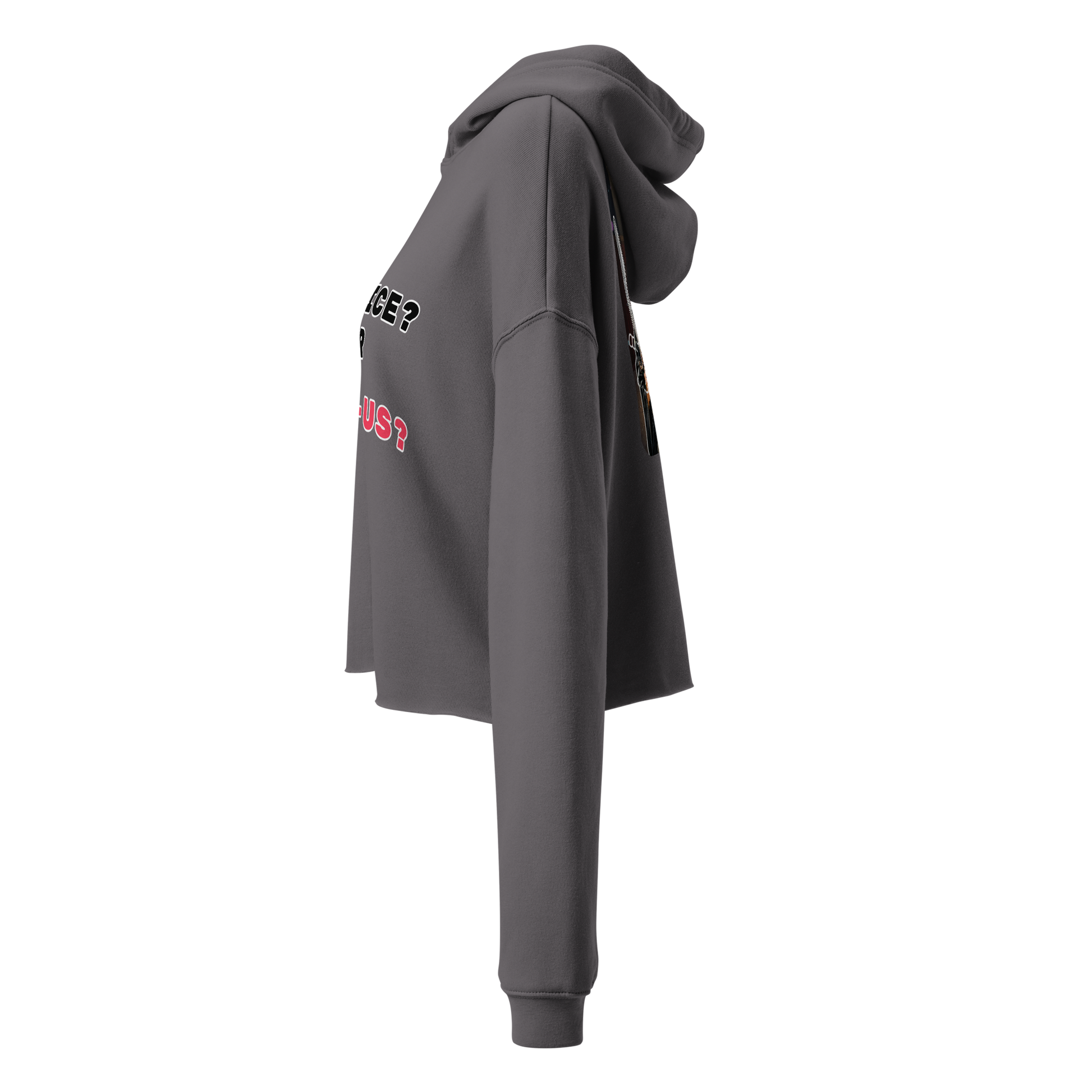 Justice or Just-Us? Crop Hoodie by Sweet Agitator