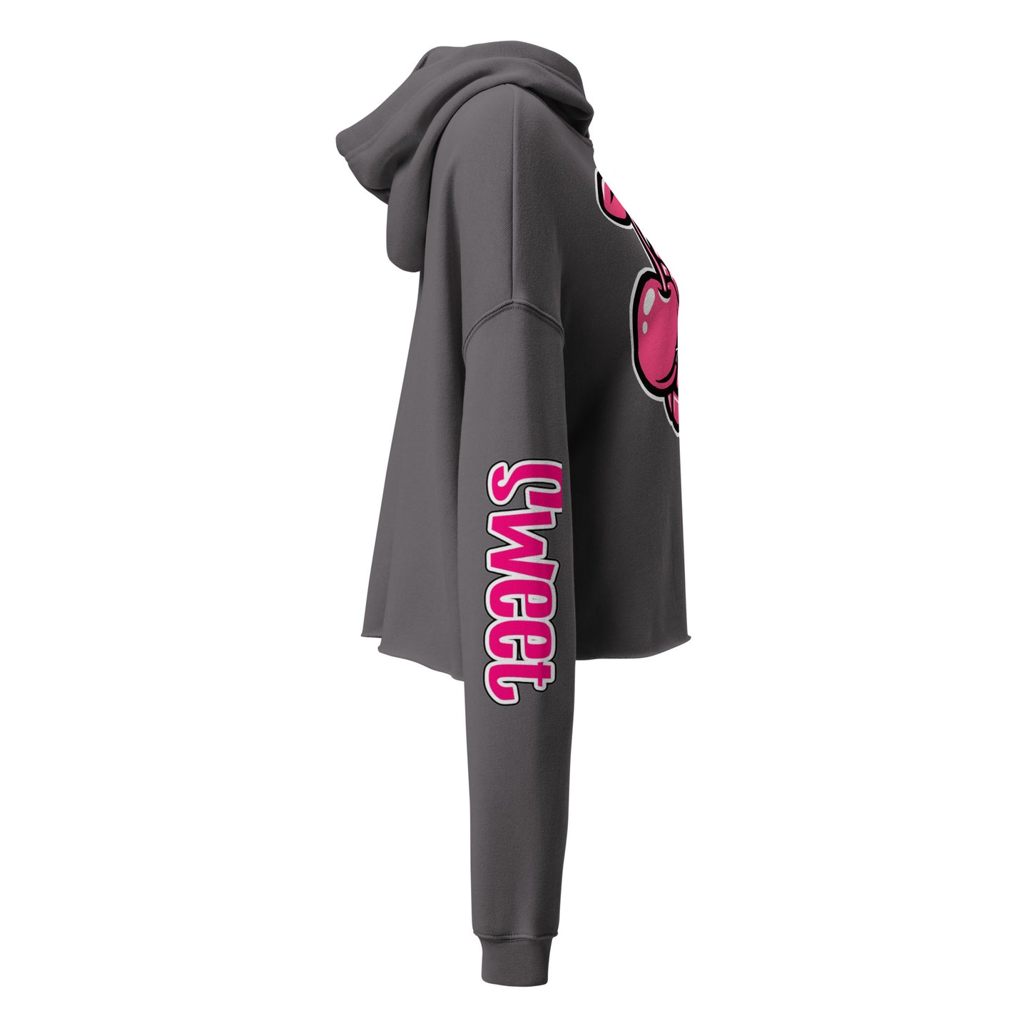She Doesn't Quit Cherry Granade Cropped Hoodie by Sweet Agitator