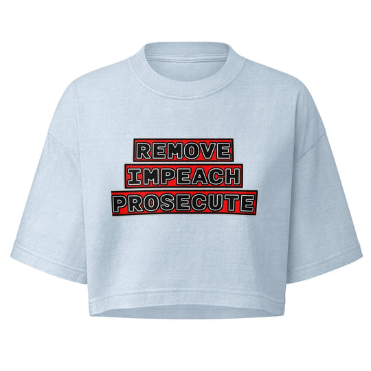Cancel The Trump Administration Cropped Tee Heavyweight Cotton by Sweet Agitator