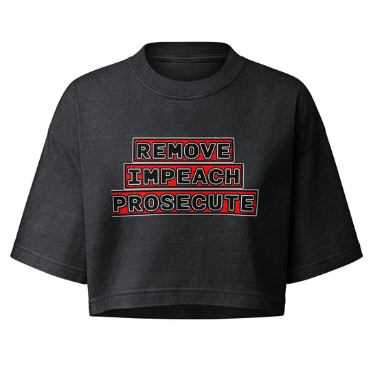 Cancel The Trump Administration Cropped Tee Heavyweight Cotton by Sweet Agitator