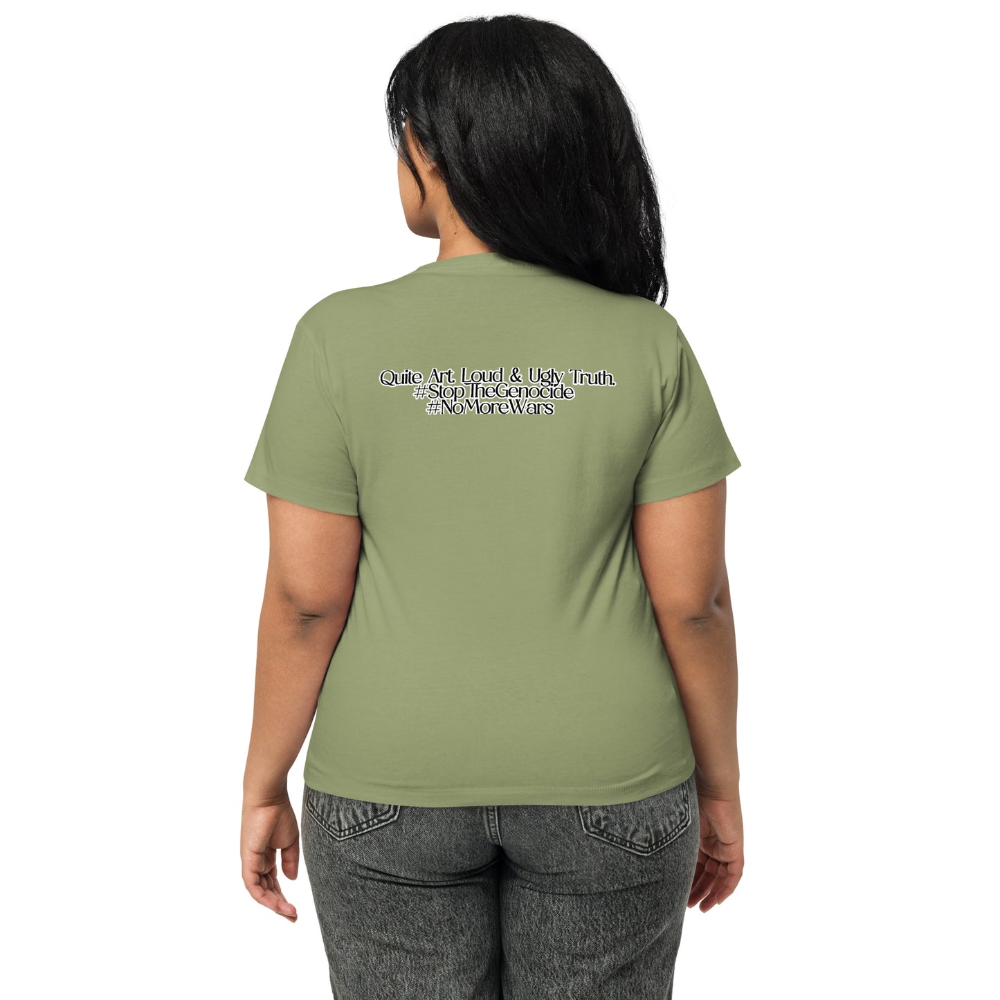 Women’s high-waisted t-shirt by Sweet Agitator