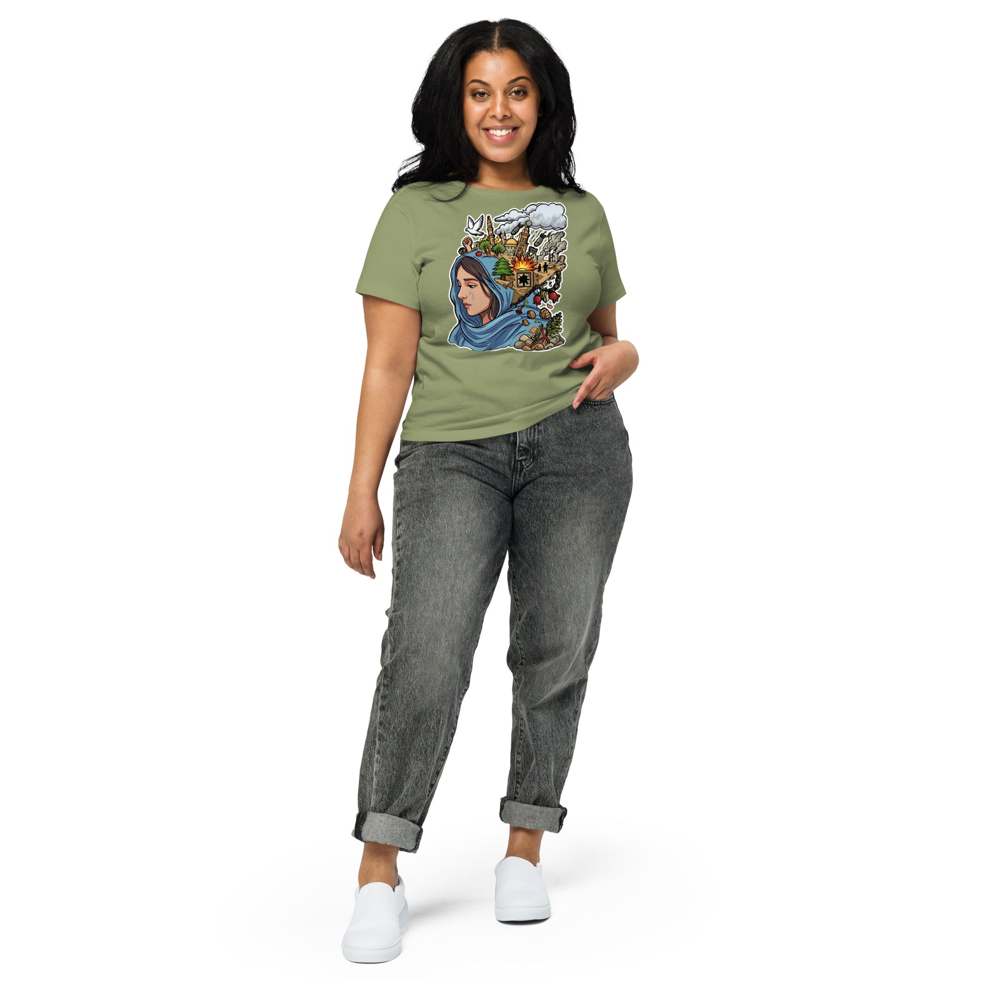 Women’s high-waisted t-shirt by Sweet Agitator